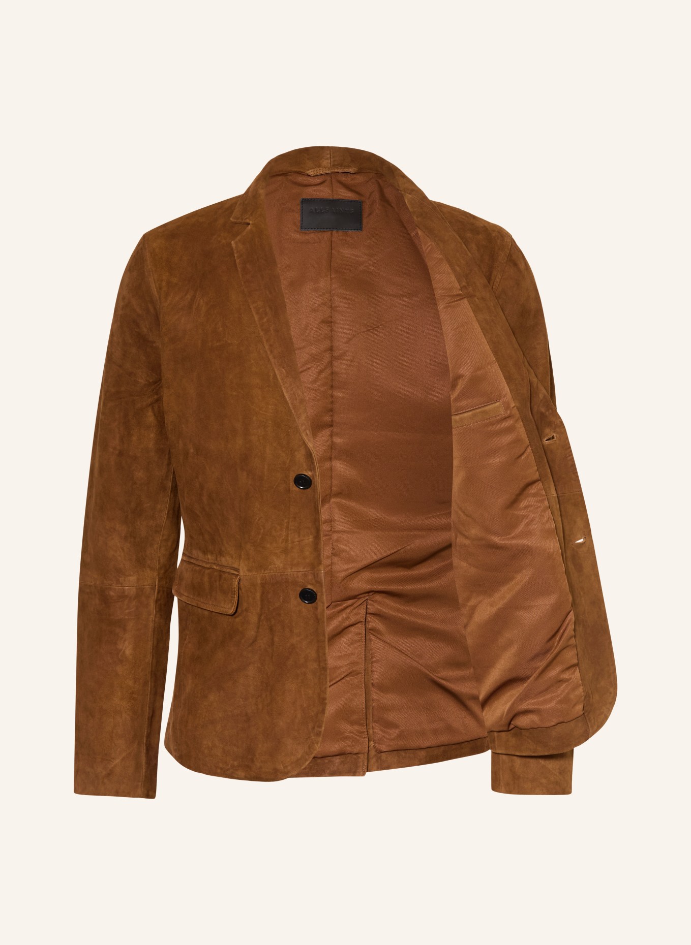 ALLSAINTS Ledersakko MONET Regular Fit: COGNAC