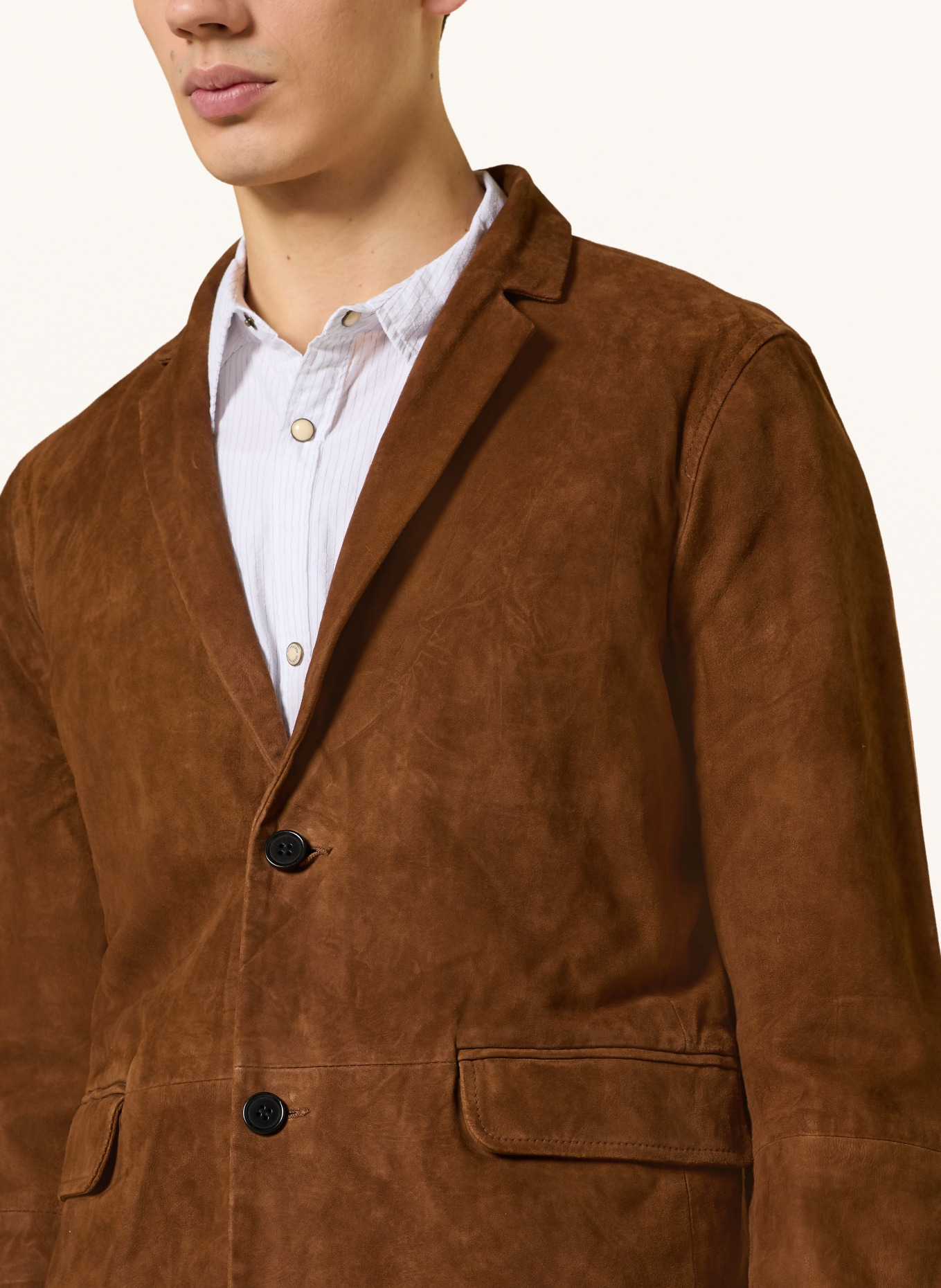 ALLSAINTS Ledersakko MONET Regular Fit: COGNAC