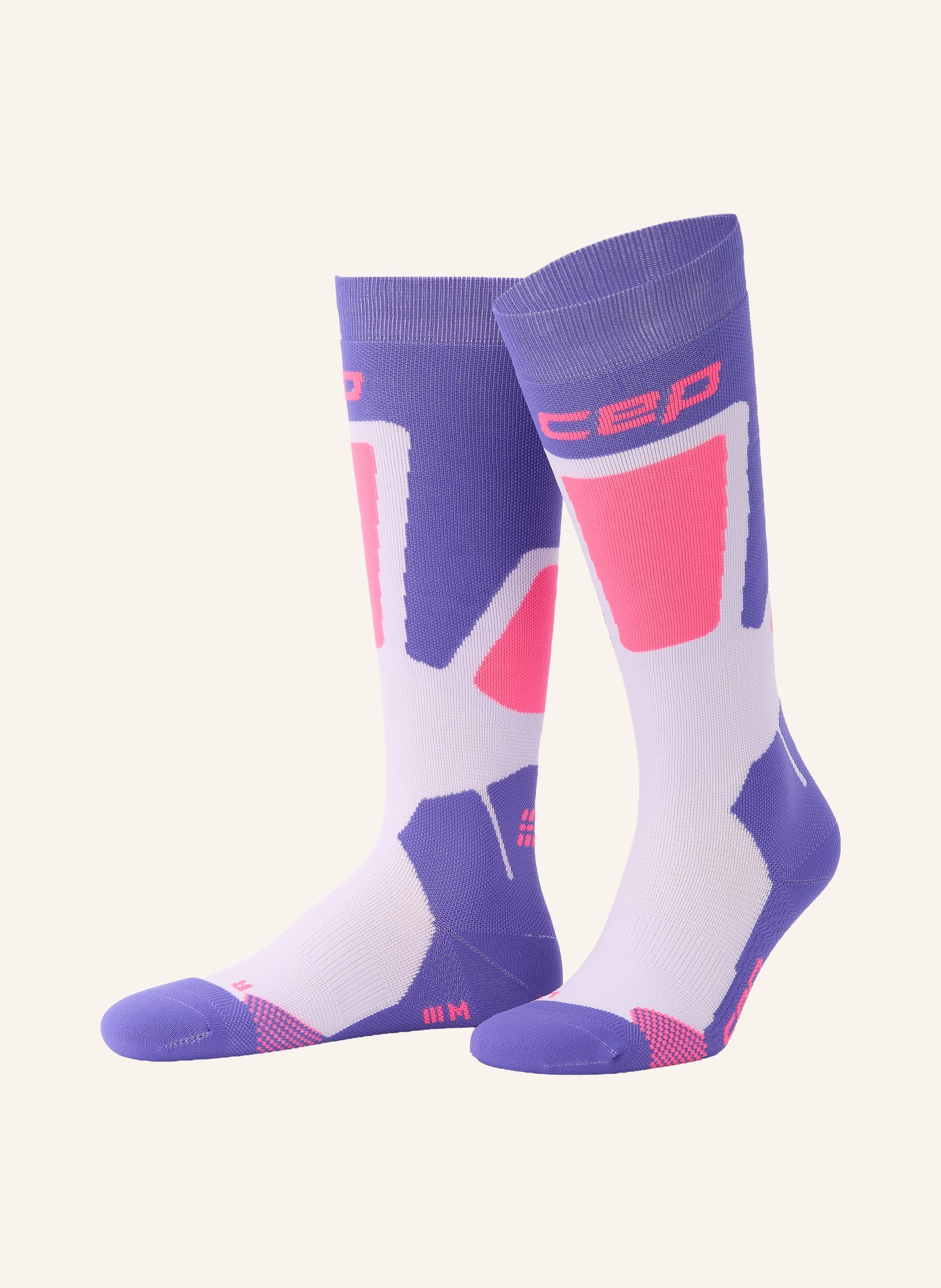 cep Skarpety narciarskie SKI THERMO TALL: LILA / JASNOFIOLETOWY / MOCNORÓŻOWY