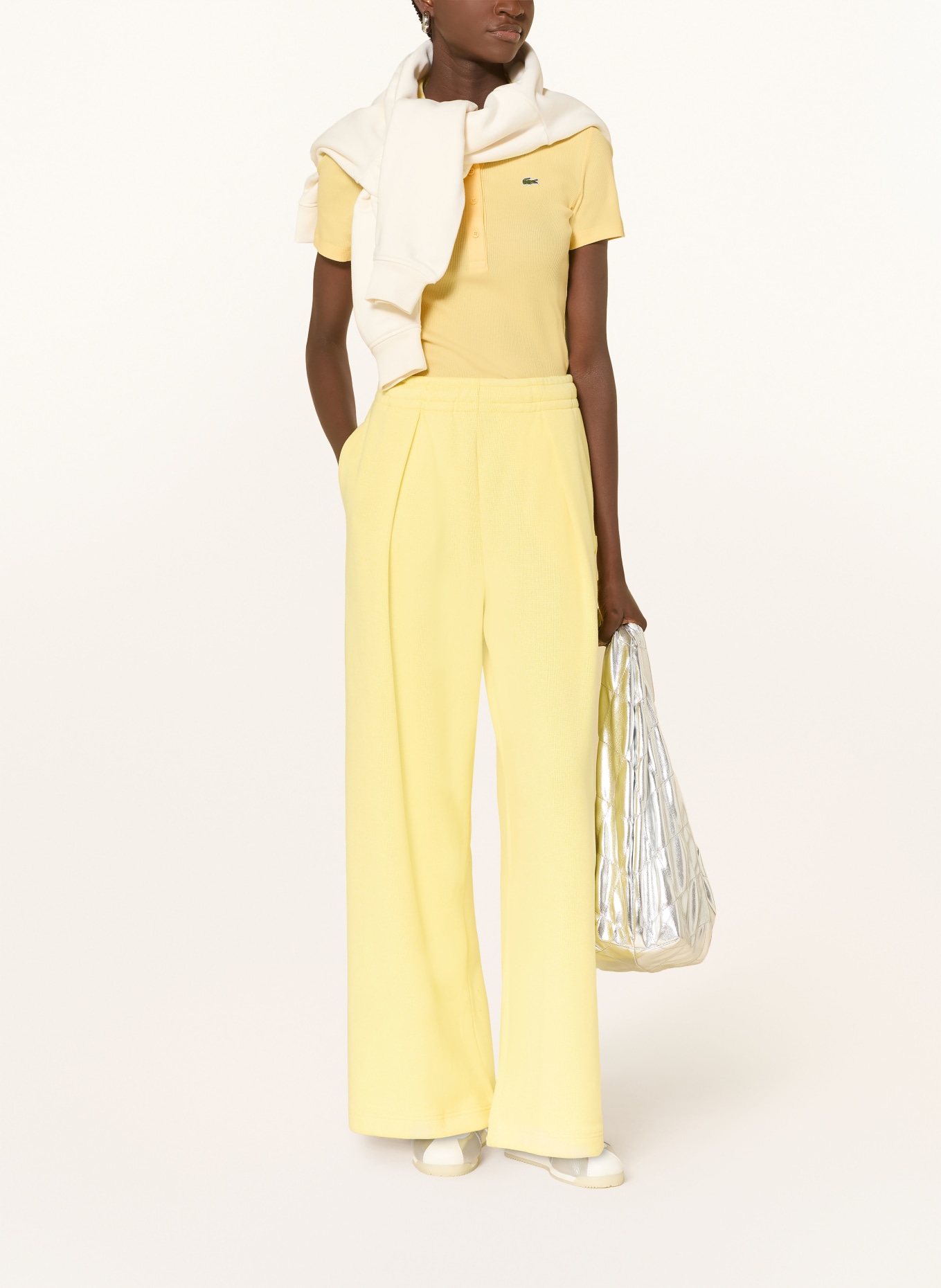 LACOSTE Koszulka polo z dżerseju: ŻÓŁTY