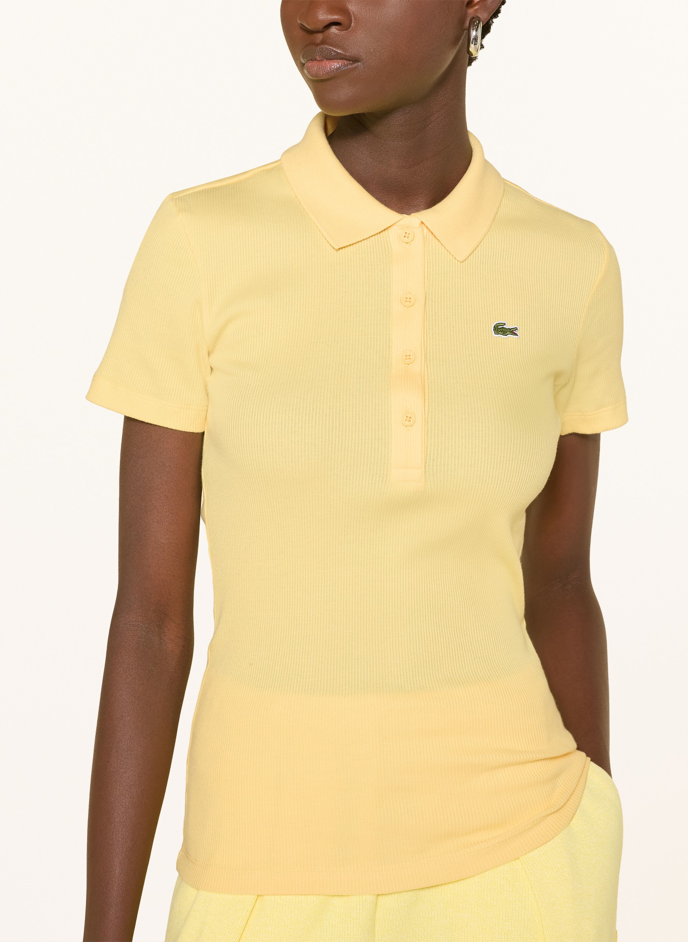 LACOSTE Koszulka polo z dżerseju: ŻÓŁTY