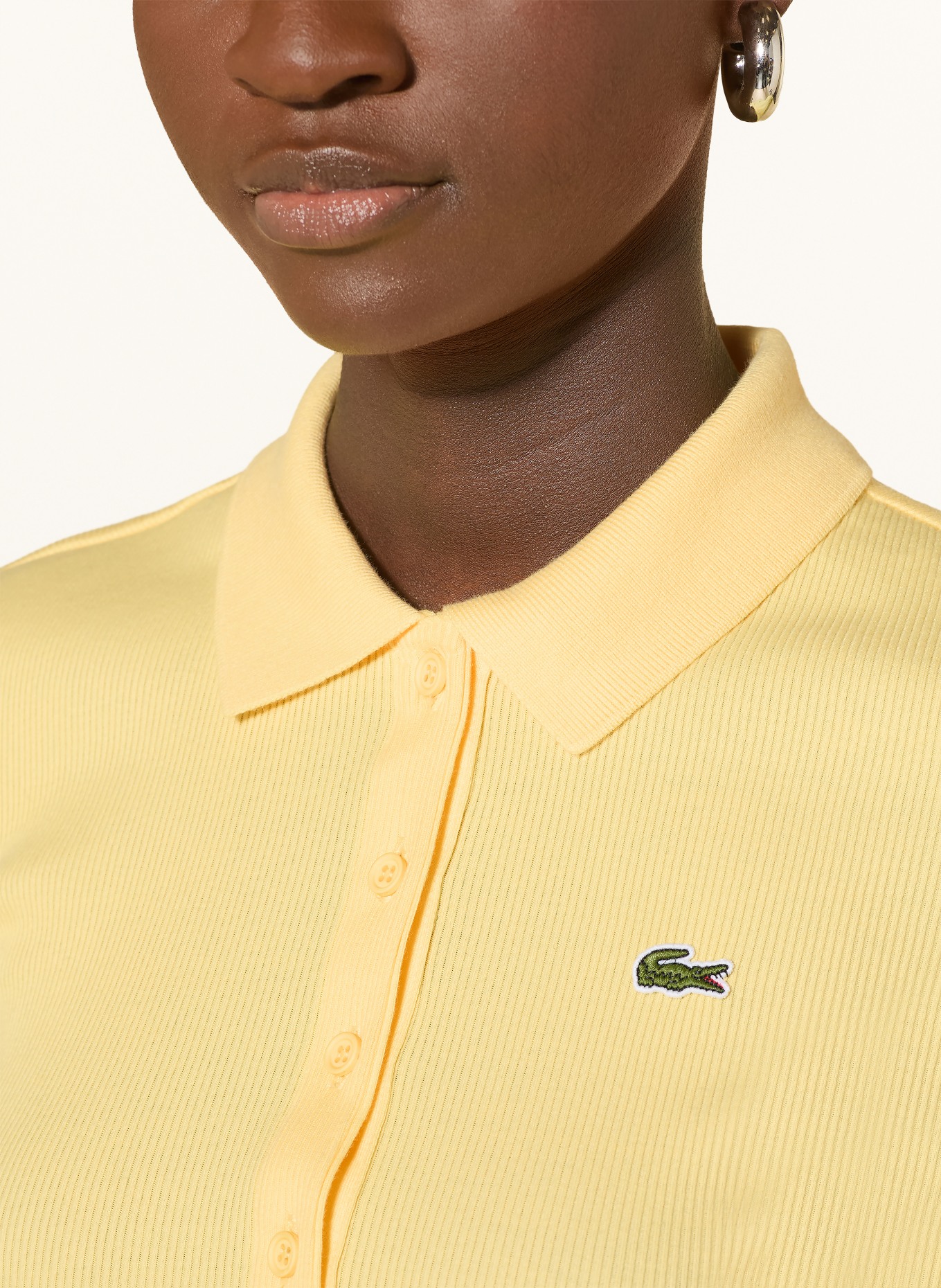 LACOSTE Koszulka polo z dżerseju: ŻÓŁTY
