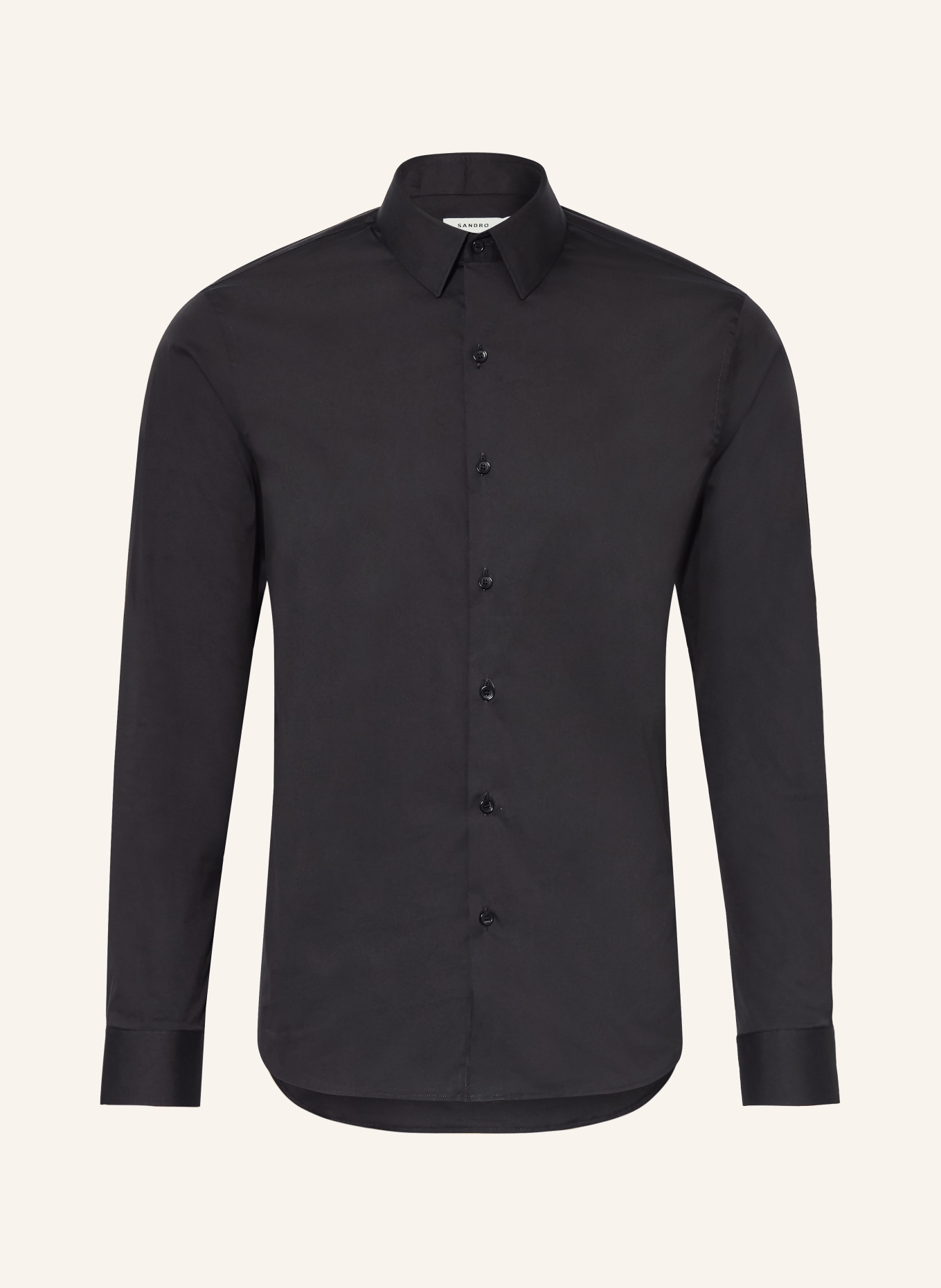 SANDRO Hemd Slim Fit: SCHWARZ