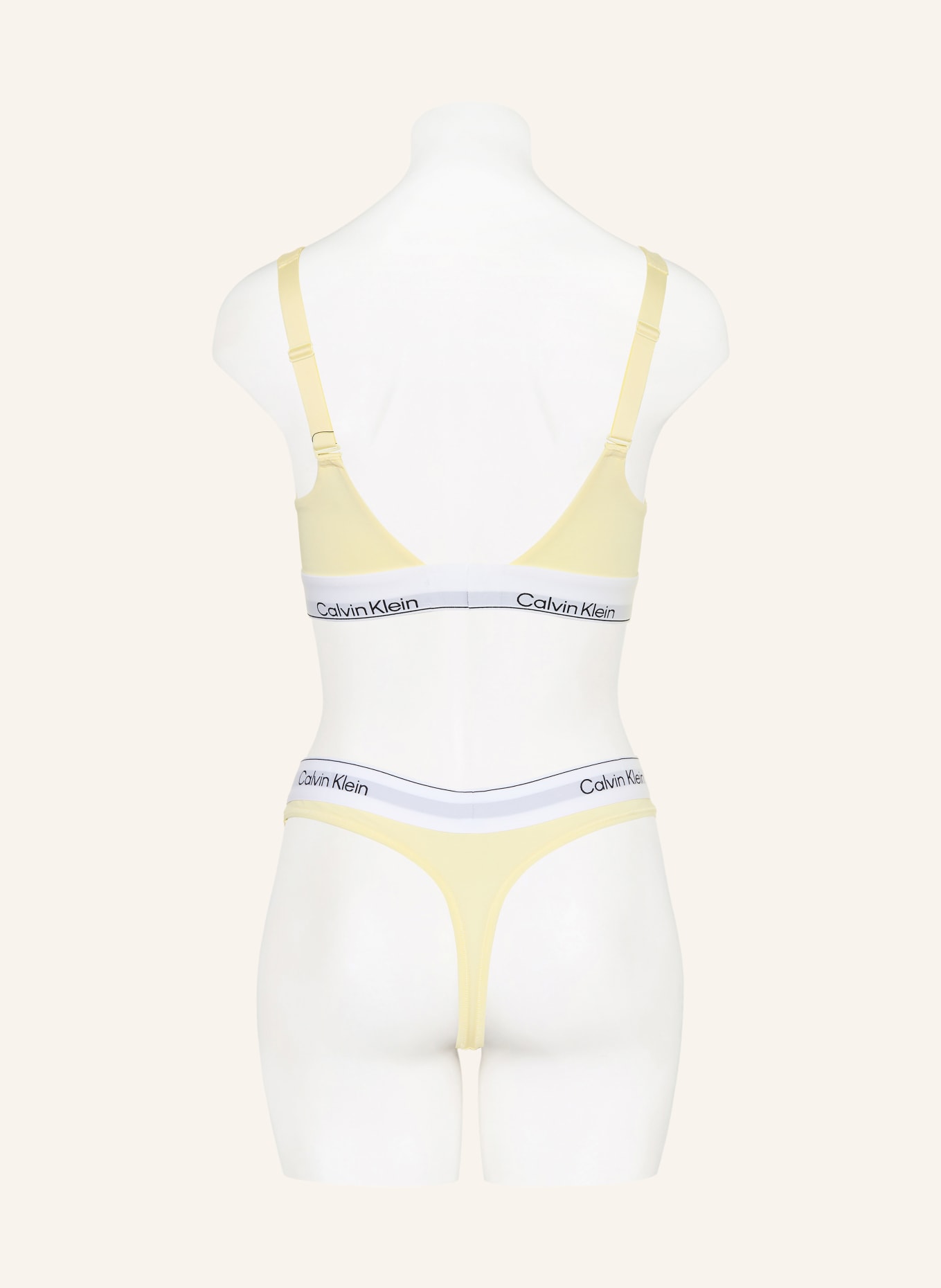 Calvin Klein Bustier podprsenka ICON: TMAVĚ ŽLUTÁ / BÍLÁ