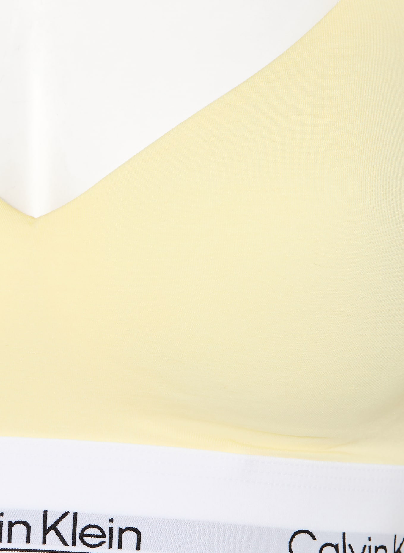 Calvin Klein Bustier podprsenka ICON: TMAVĚ ŽLUTÁ / BÍLÁ