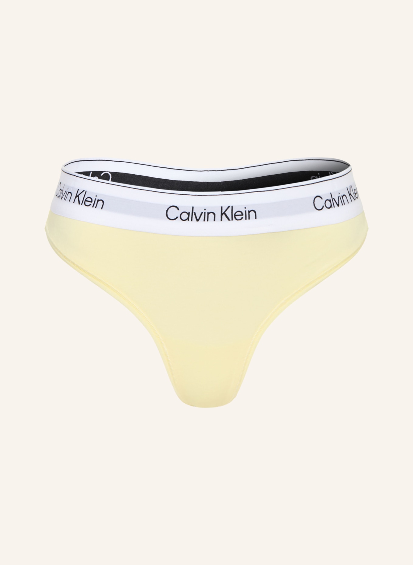 Calvin Klein Kalhotky String ICON COTTON MODAL: TMAVĚ ŽLUTÁ / MODRÁ / BÍLÁ