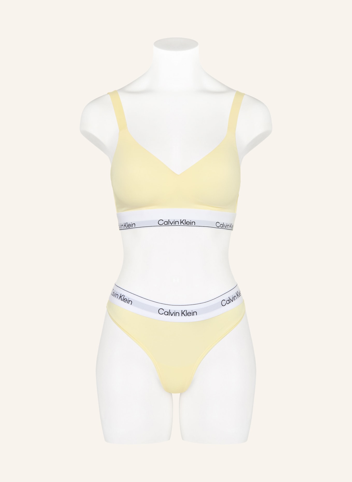 Calvin Klein Kalhotky String ICON COTTON MODAL: TMAVĚ ŽLUTÁ / MODRÁ / BÍLÁ