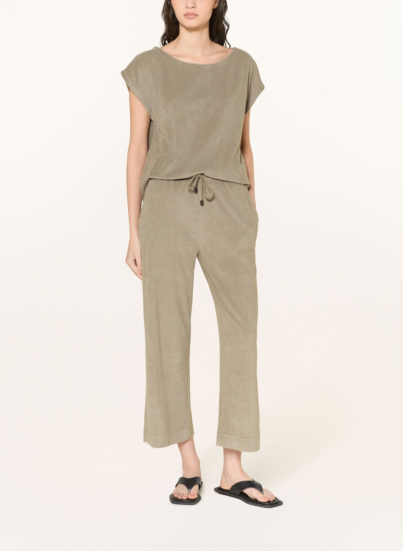 Juvia ELUANA terry cloth sweatpants: KHAKI