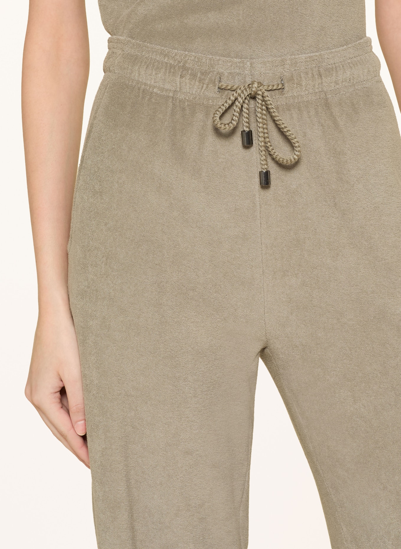 Juvia ELUANA terry cloth sweatpants: KHAKI