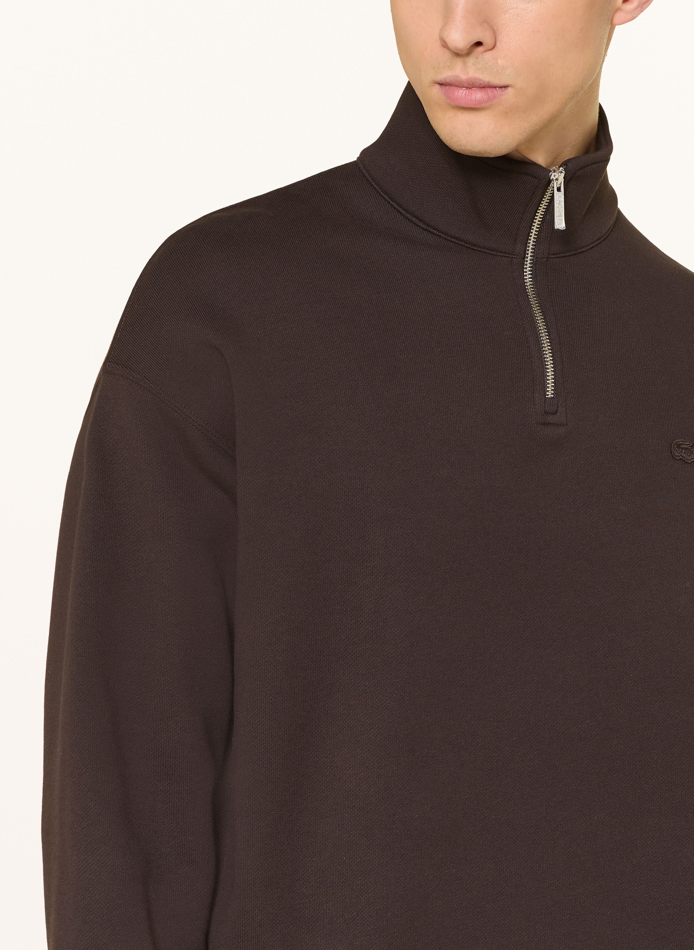 LACOSTE Sweat-Troyer: DUNKELBRAUN