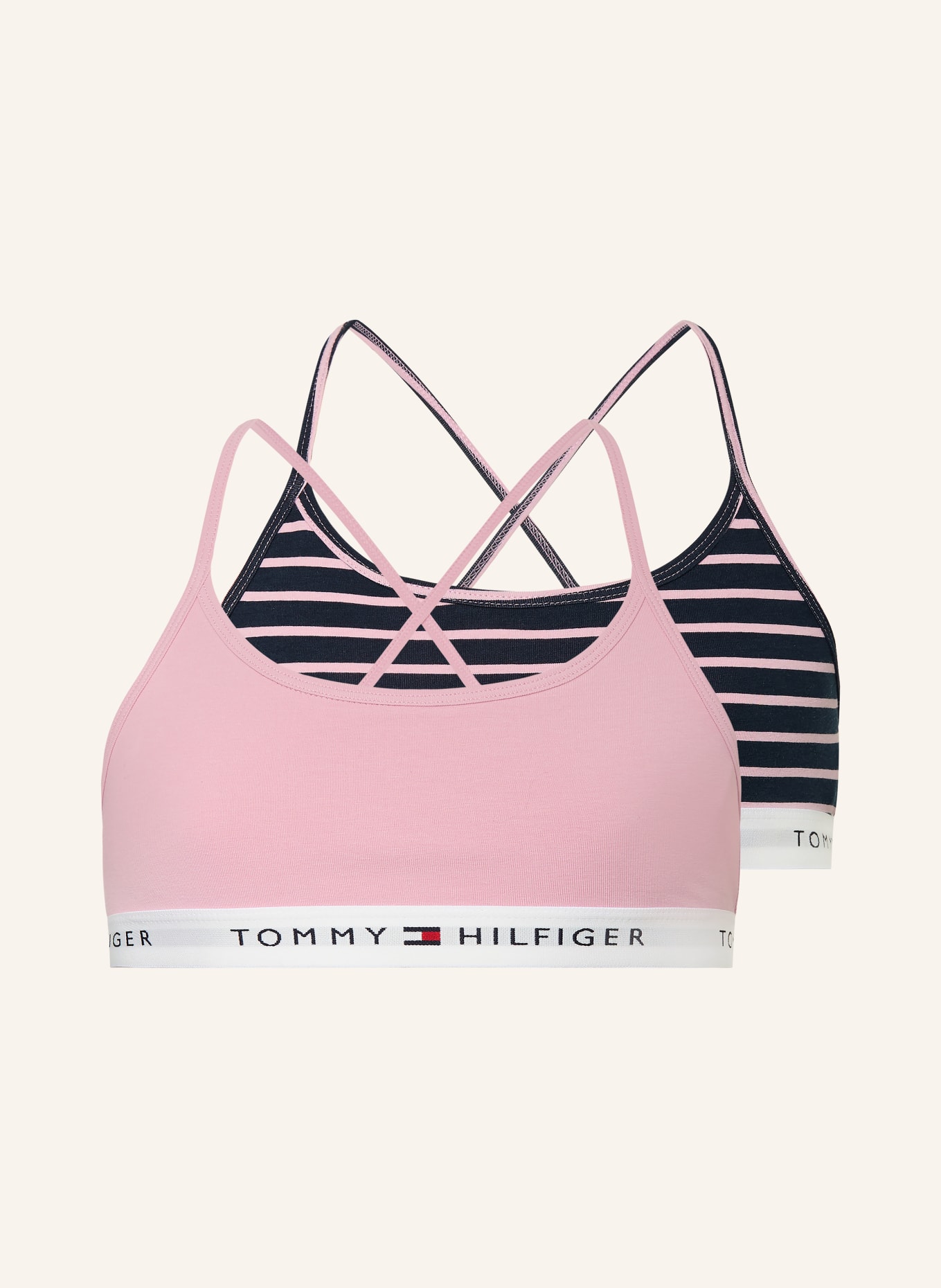 TOMMY HILFIGER 2er-Pack Bustiers: ALTROSA / DUNKELBLAU