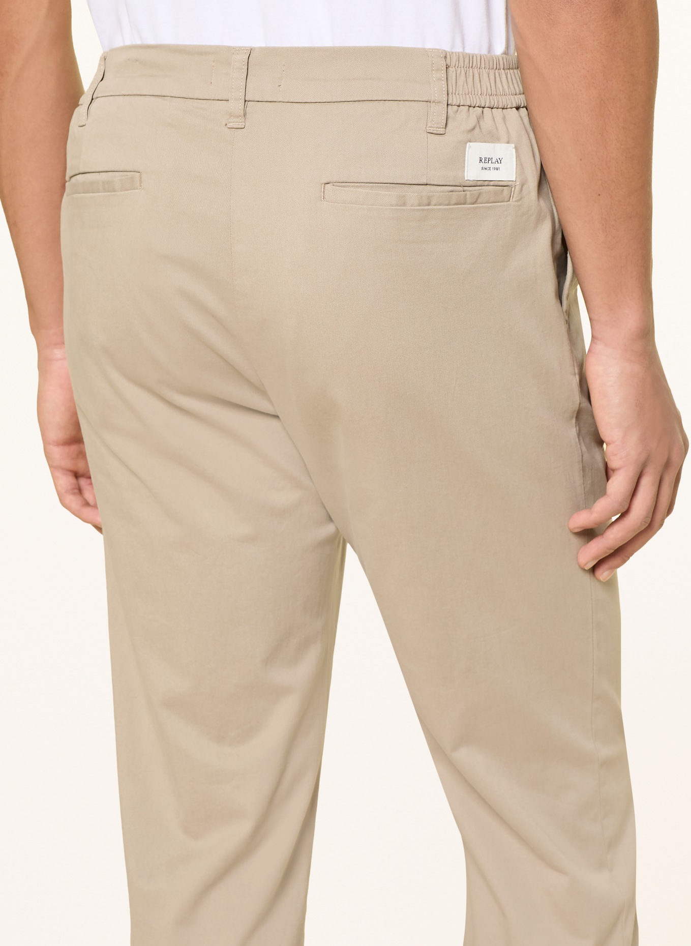 REPLAY Chino Regular Fit: BEIGE