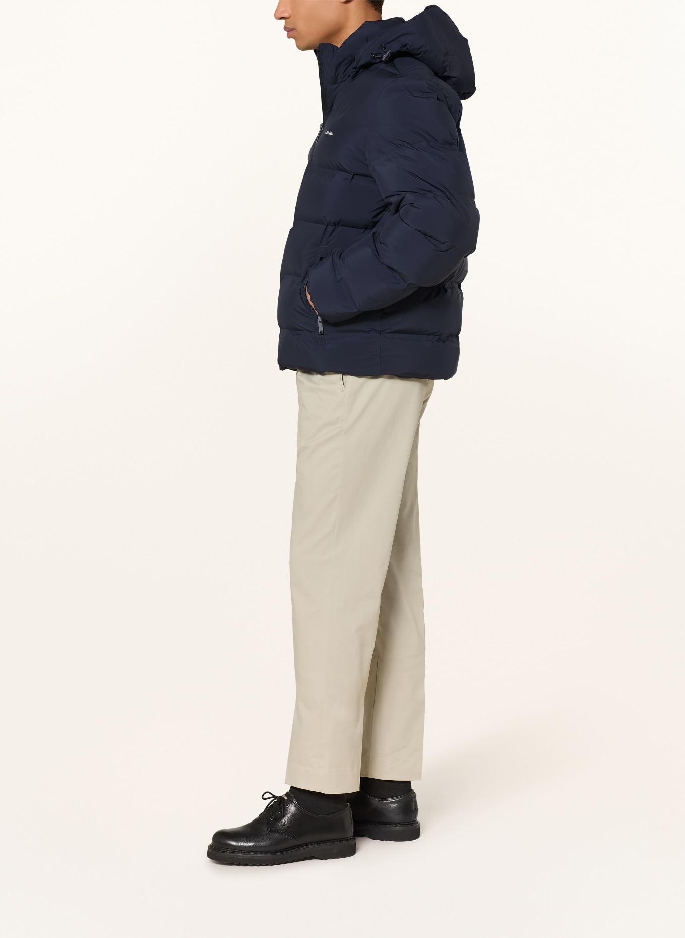 Calvin Klein Down jacket with detachable hood: DARK BLUE