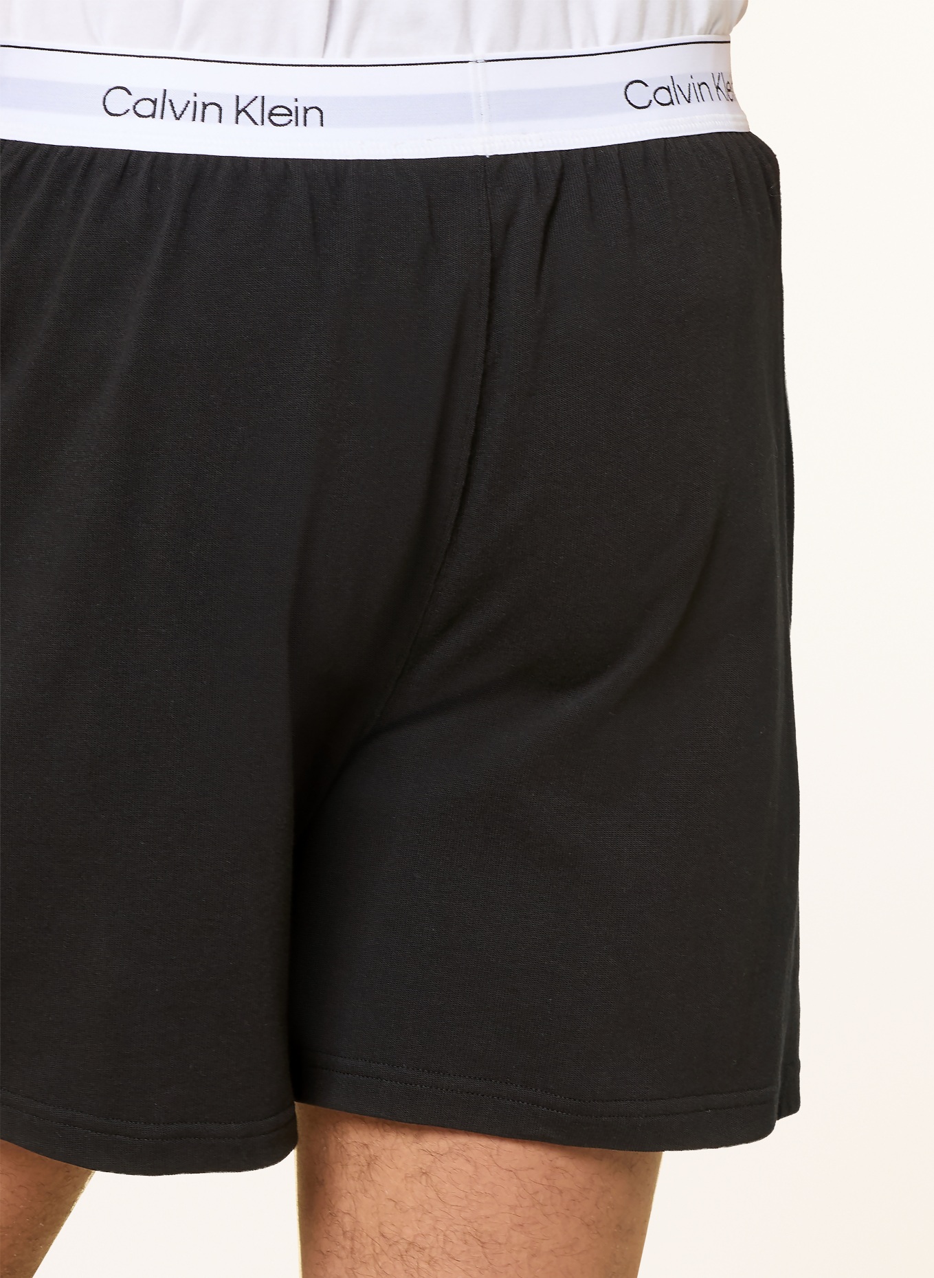 Calvin Klein Szorty od piżamy COTTON JERSEY: CZARNY / BIAŁY