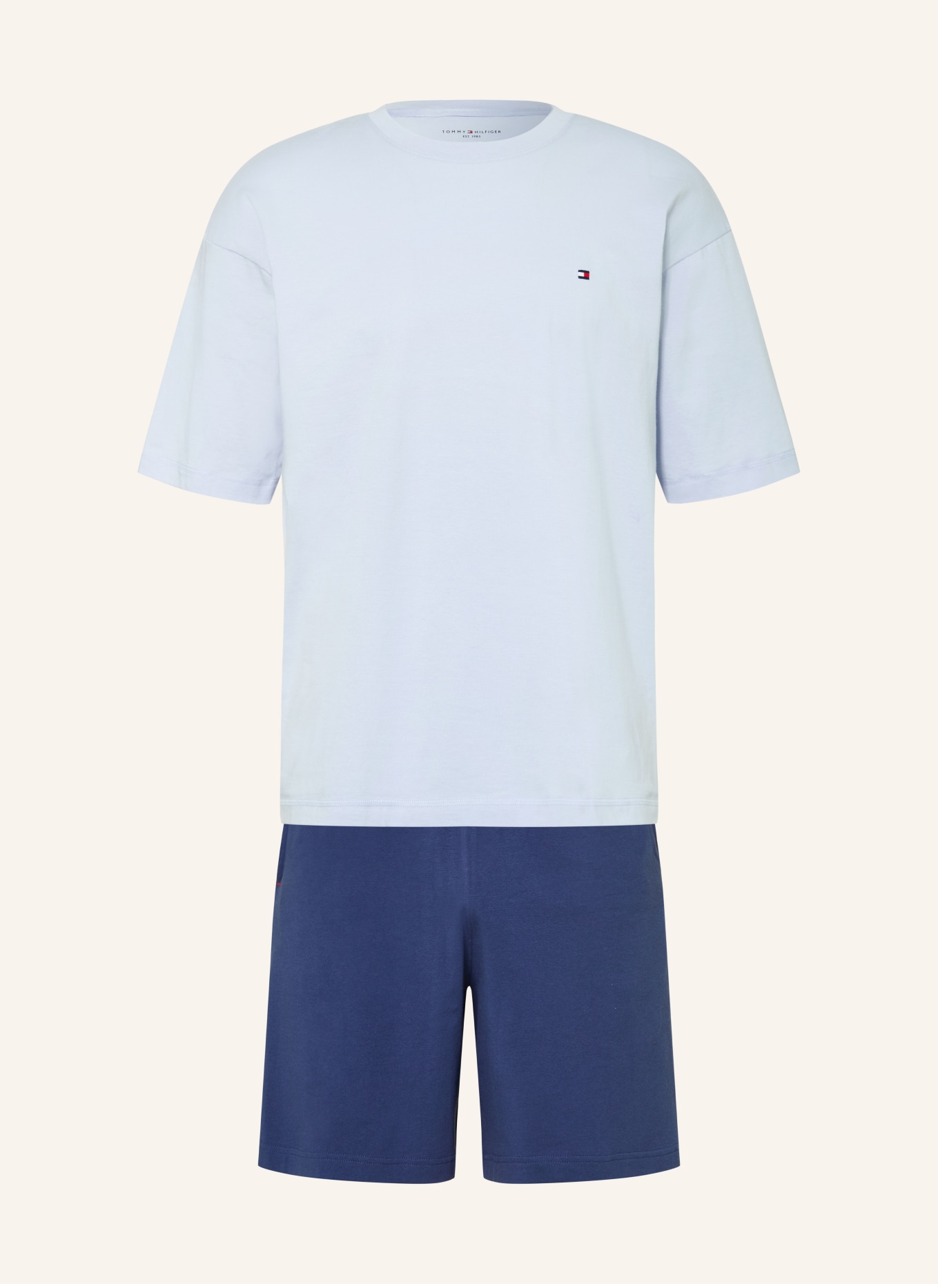 TOMMY HILFIGER Krótkie piżamy: JASNONIEBIESKI