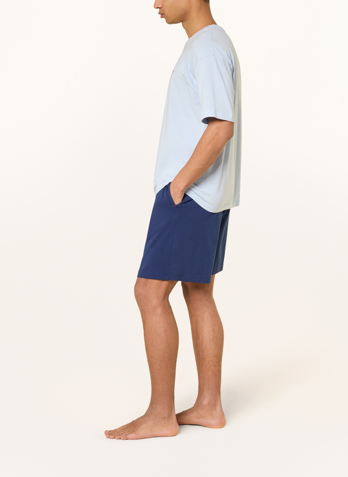 TOMMY HILFIGER Krótkie piżamy: JASNONIEBIESKI