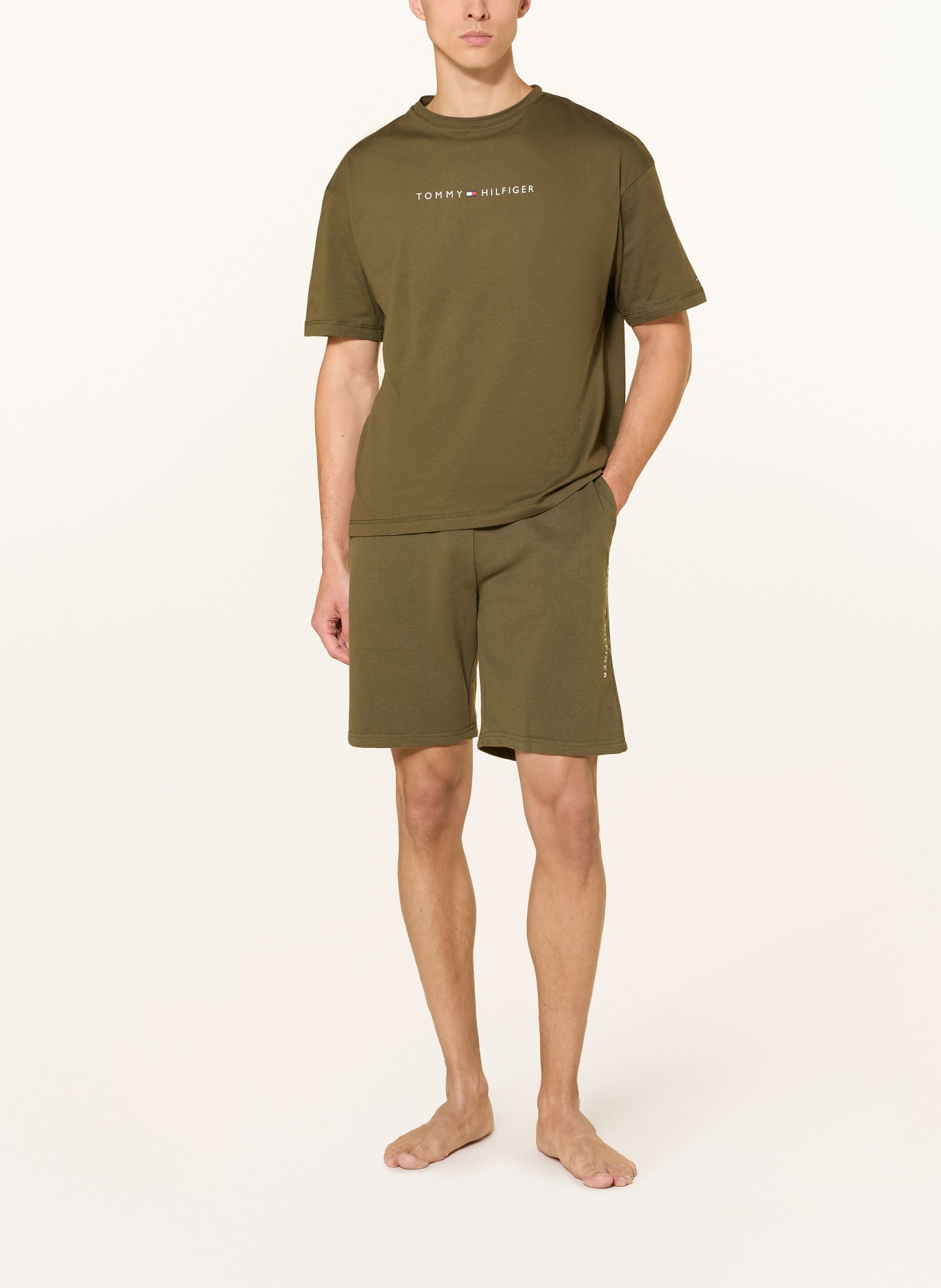TOMMY HILFIGER sleep shirt: OLIVE