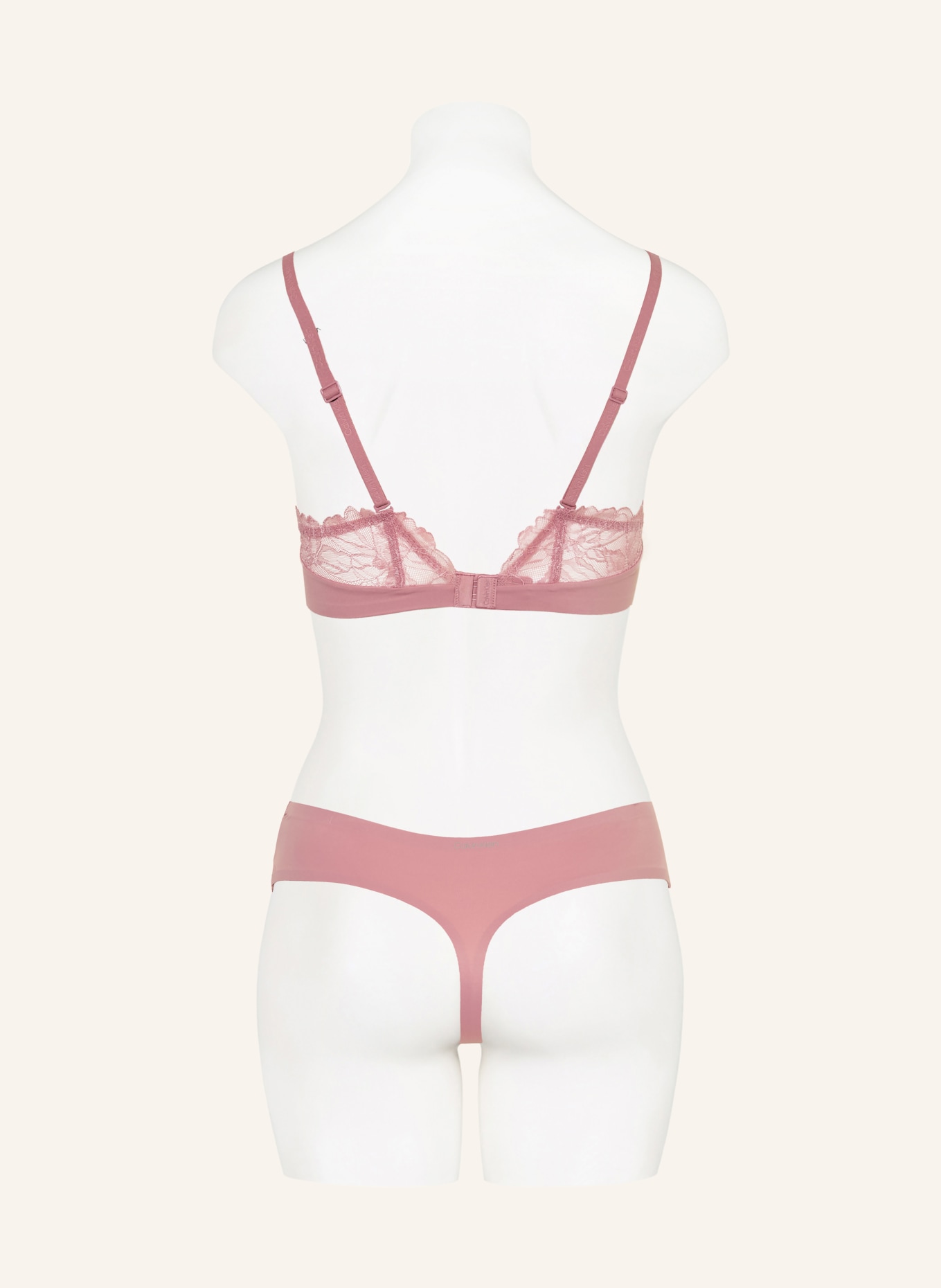 Calvin Klein String PERFECTLY FIT LACE: STARORŮŽOVÁ