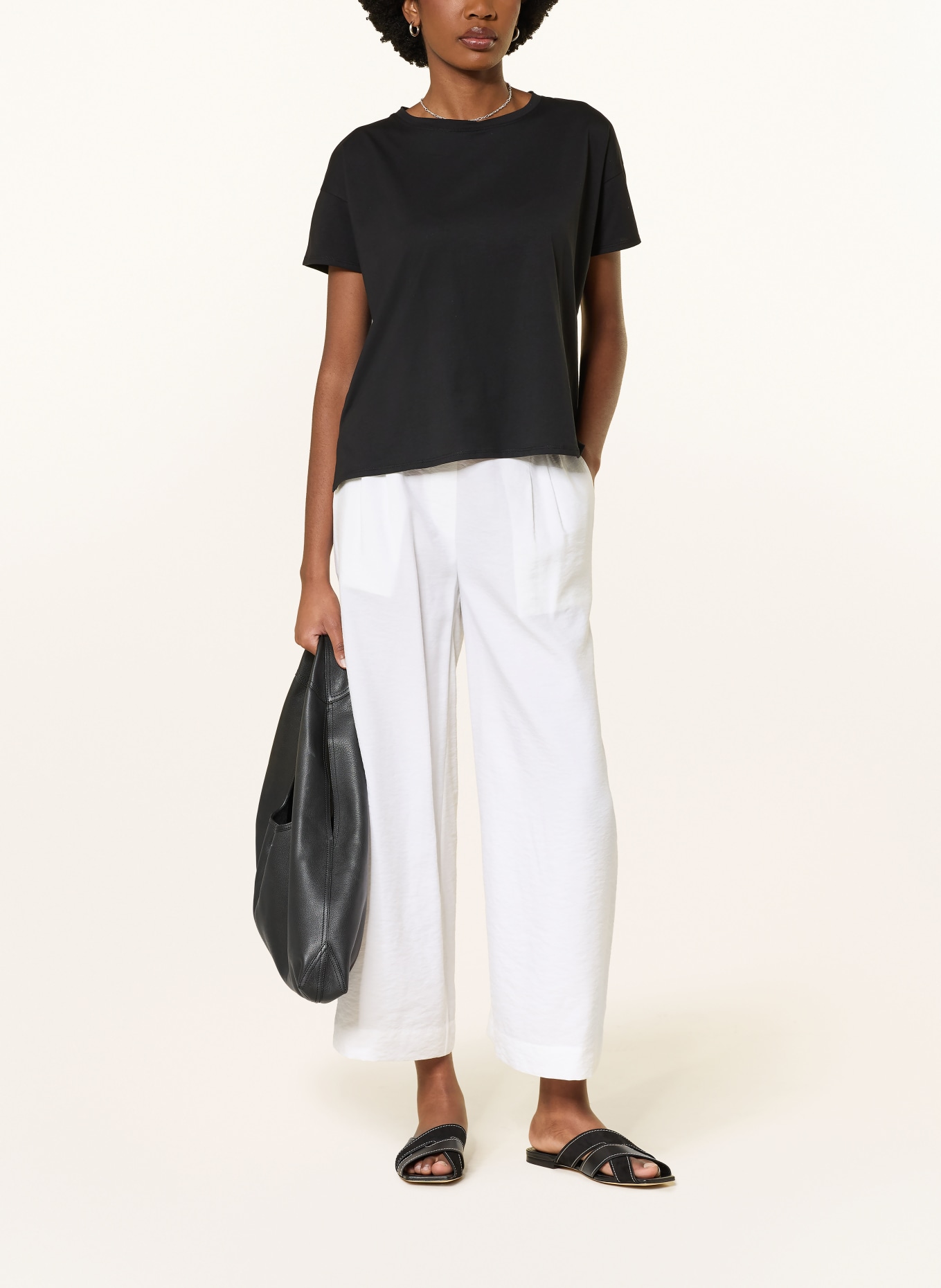 LOULOU DE SAISON T-Shirt BASILUZZO: SCHWARZ