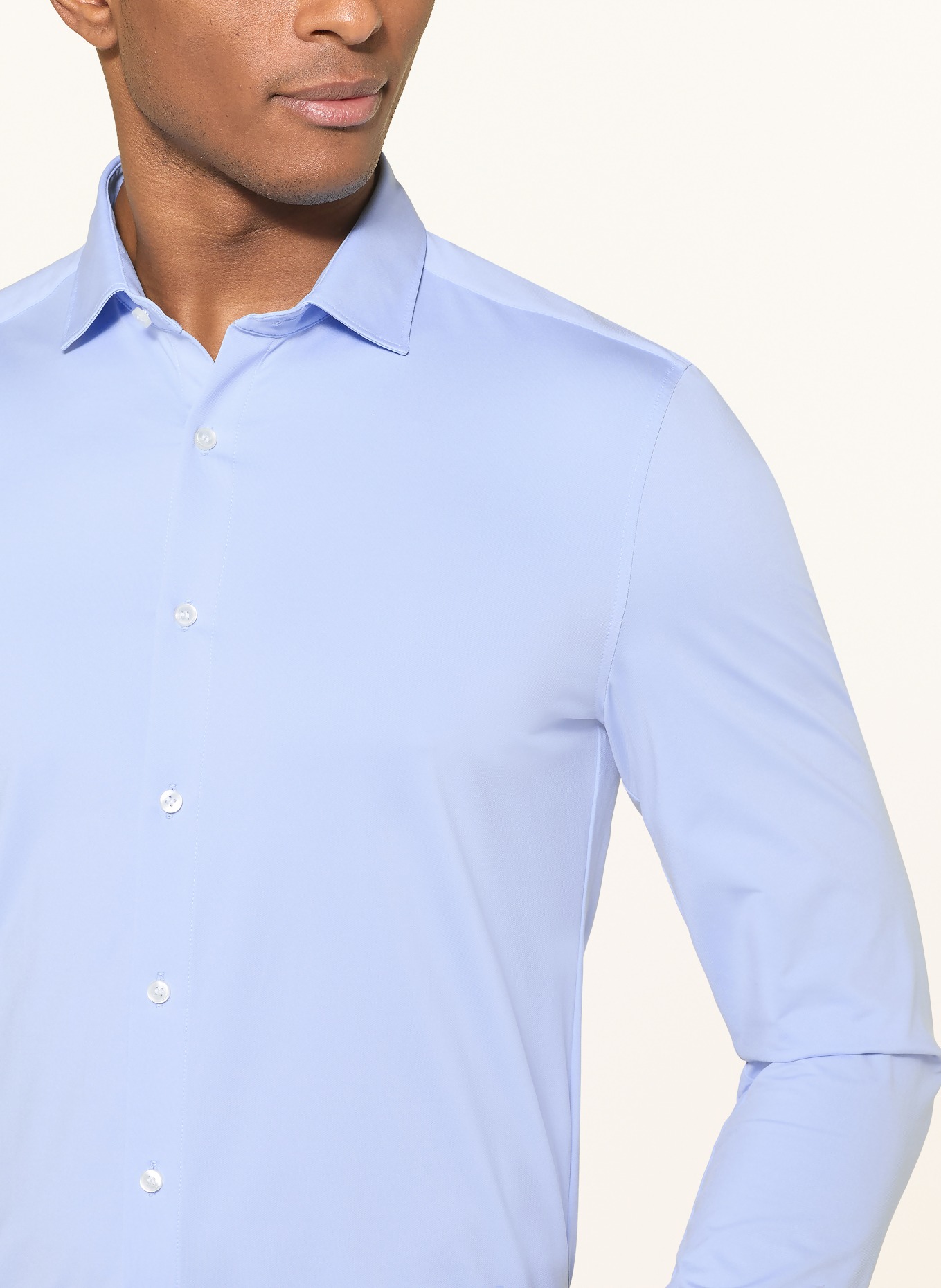 OLYMP Chemise Level Five coupe ajustée: BLEU CLAIR