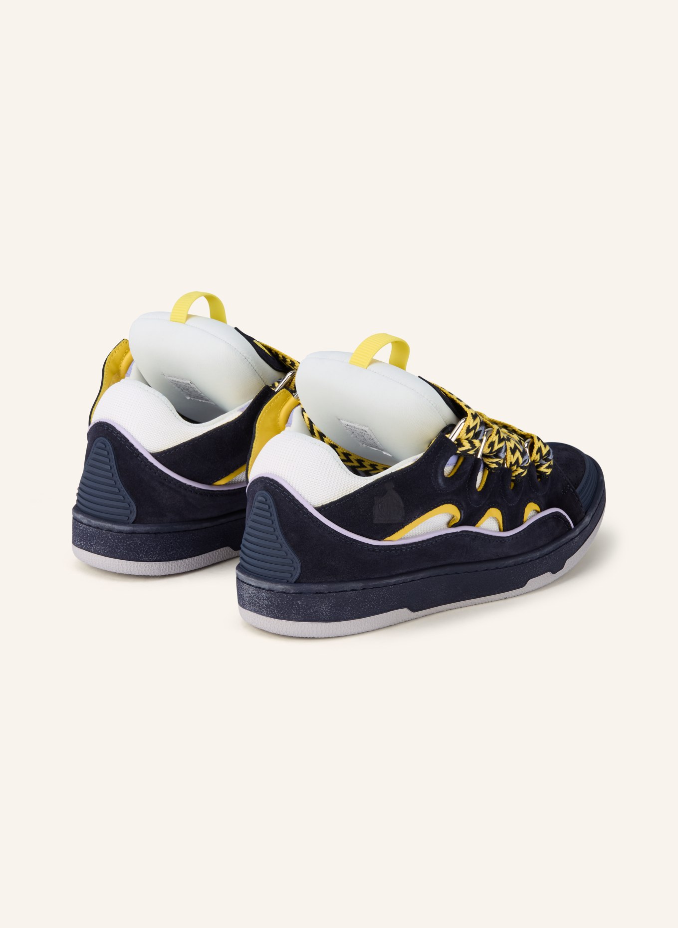LANVIN Sneakers CURB: DARK BLUE / LIGHT PURPLE / YELLOW