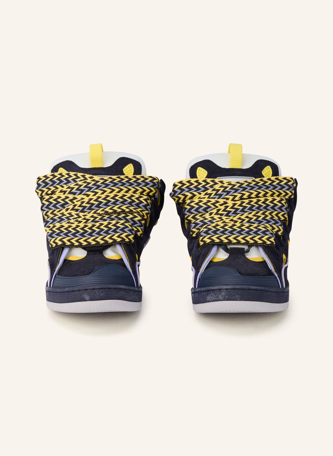 LANVIN Sneakers CURB: DARK BLUE / LIGHT PURPLE / YELLOW