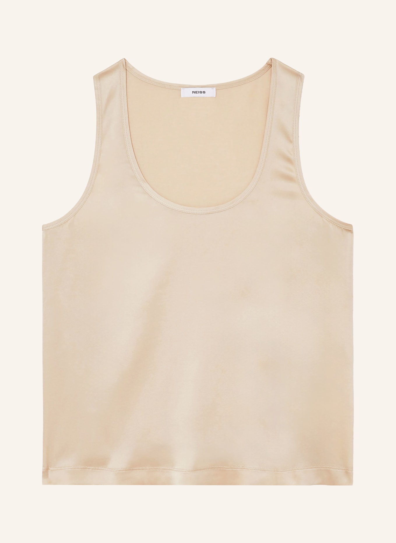 REISS Top RUBY ze směsi materiálů: BÉŽOVÁ