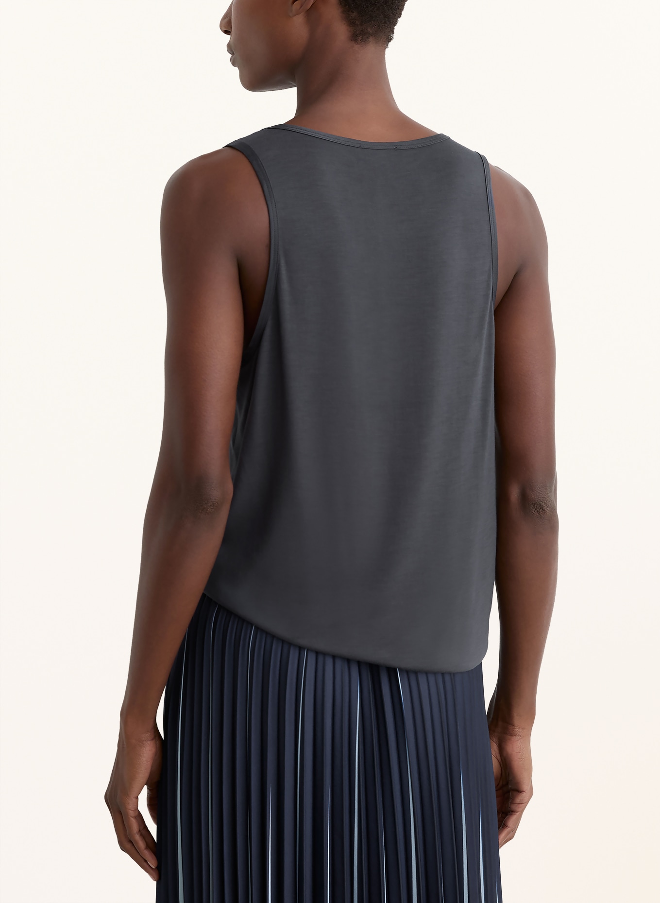 REISS RUBY top in mixed materials: DARK BLUE