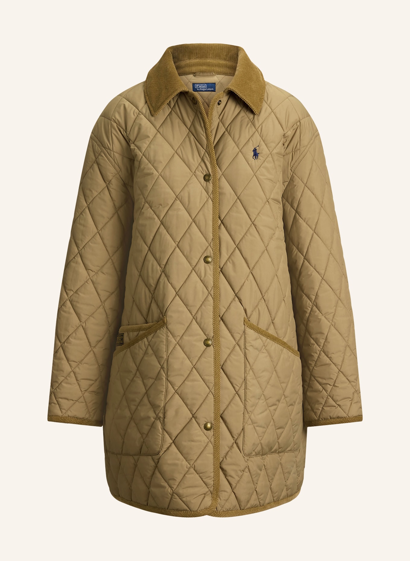 POLO RALPH LAUREN Prošívaný kabát: OLIVOVÁ