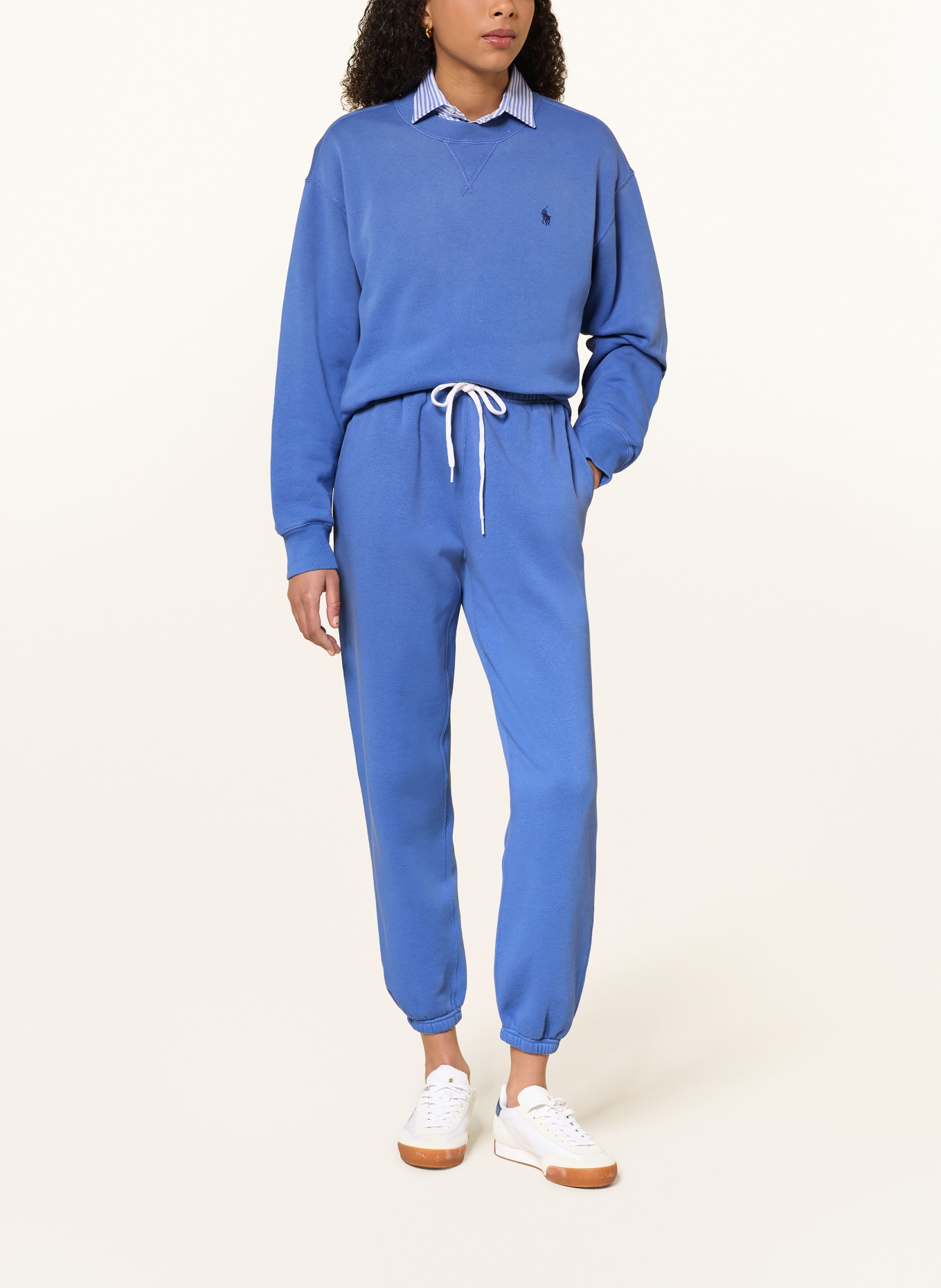 POLO RALPH LAUREN Sweatpants: BLUE / WHITE