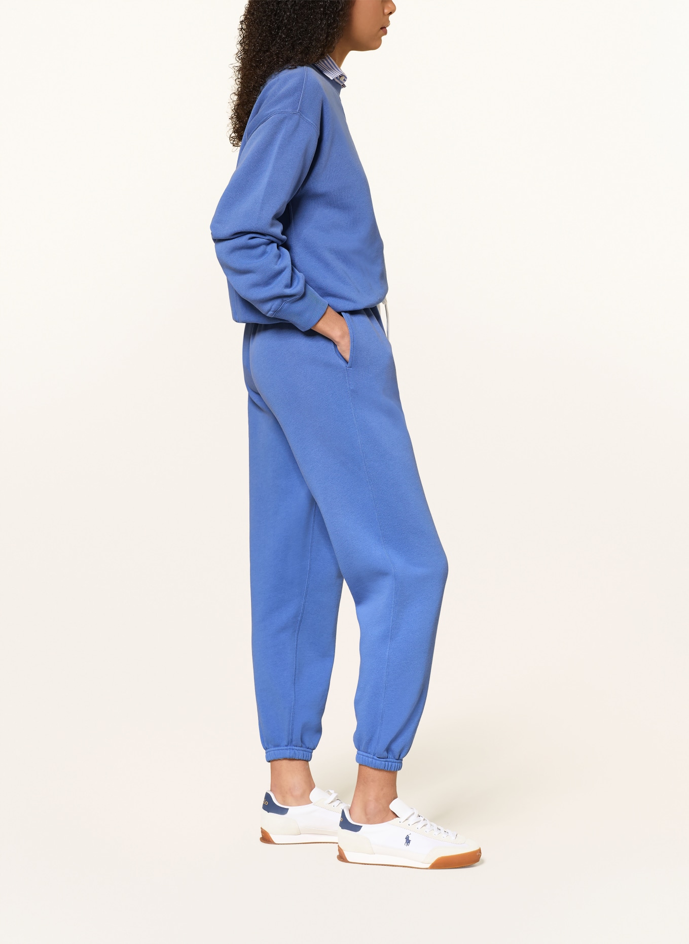 POLO RALPH LAUREN Sweatpants: BLUE / WHITE