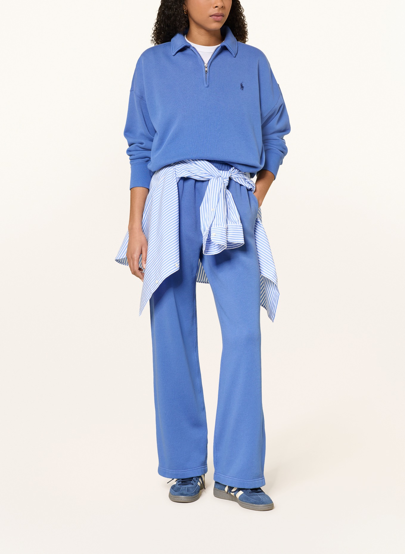 POLO RALPH LAUREN Sweatpants: BLUE / WHITE