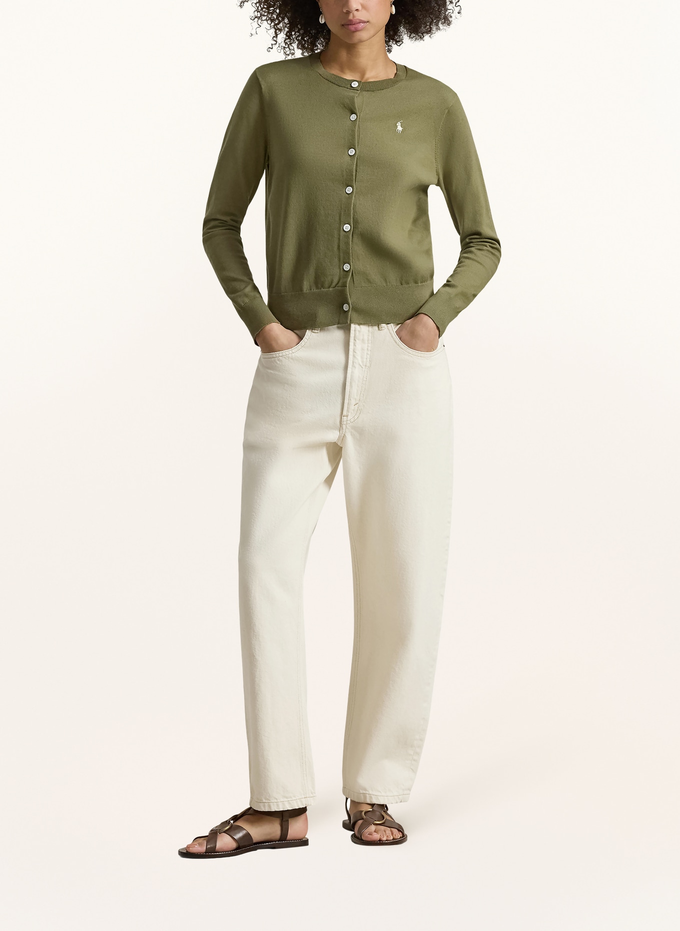 POLO RALPH LAUREN Cardigan: KHAKI