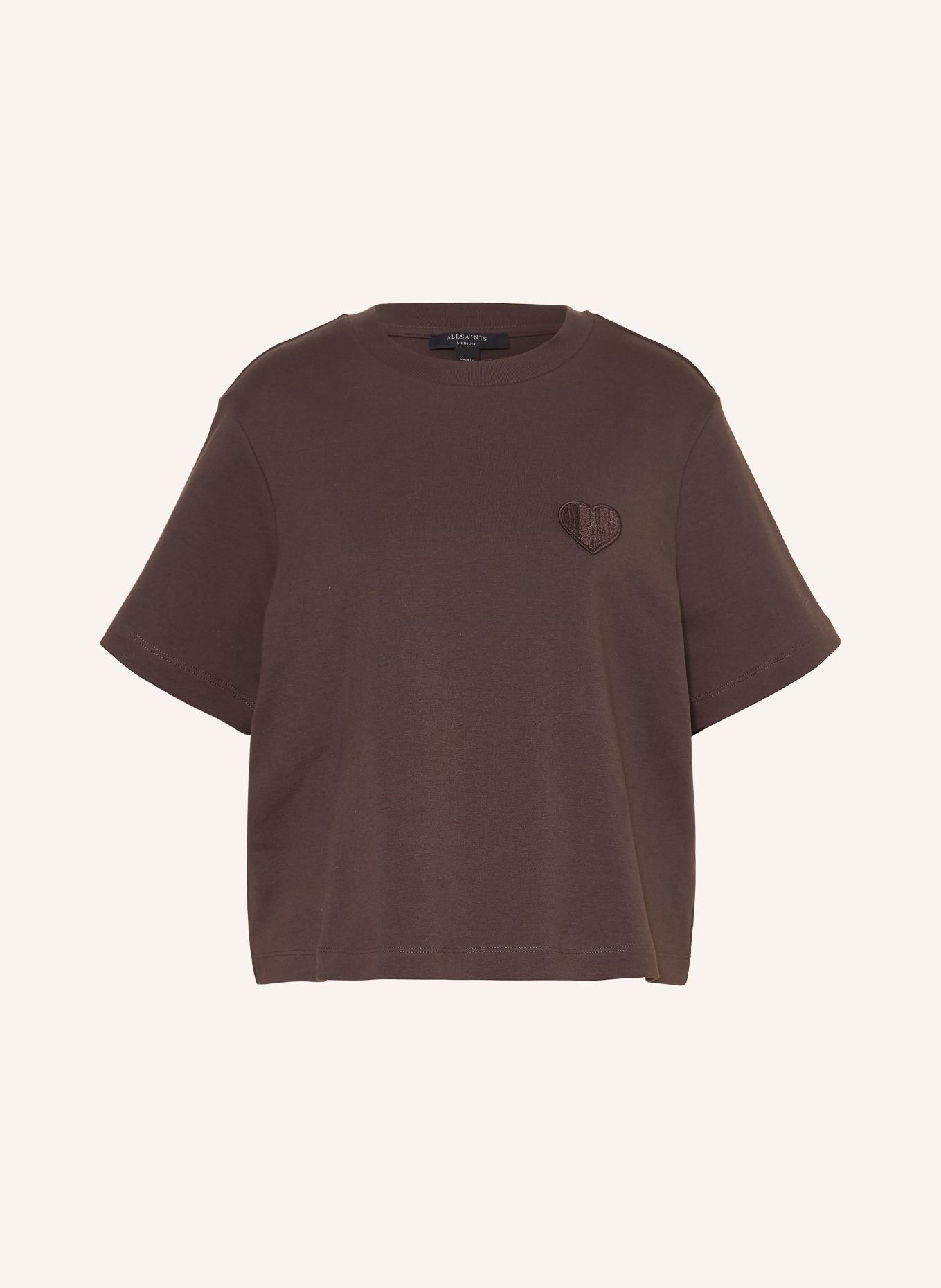 ALLSAINTS T-shirt LOVER LISA: MARRON FONCÉ