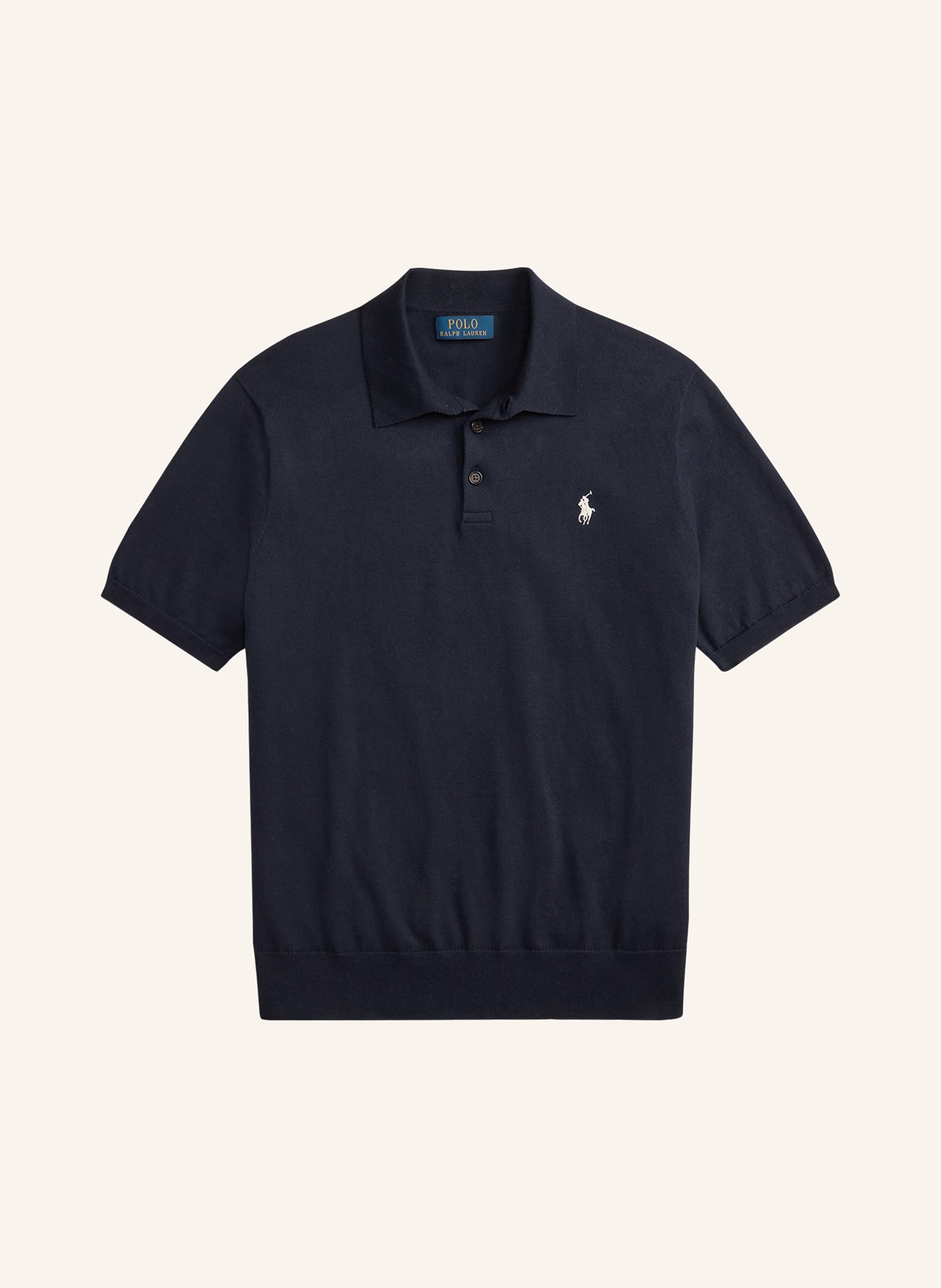 POLO RALPH LAUREN Polo en maille: BLEU FONCÉ / BLANC