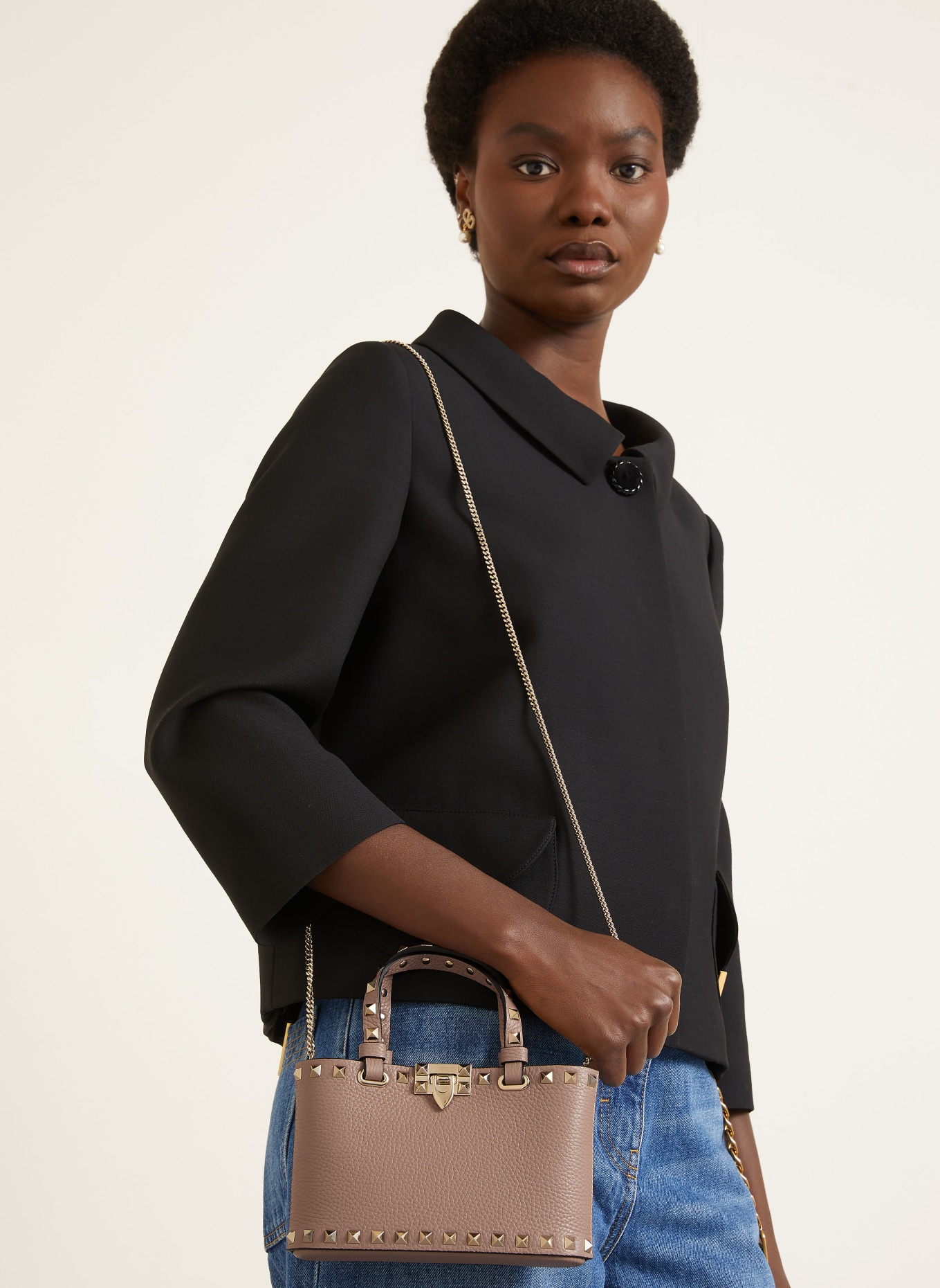 VALENTINO GARAVANI Handtasche ROCKSTUD MINI: ALTROSA