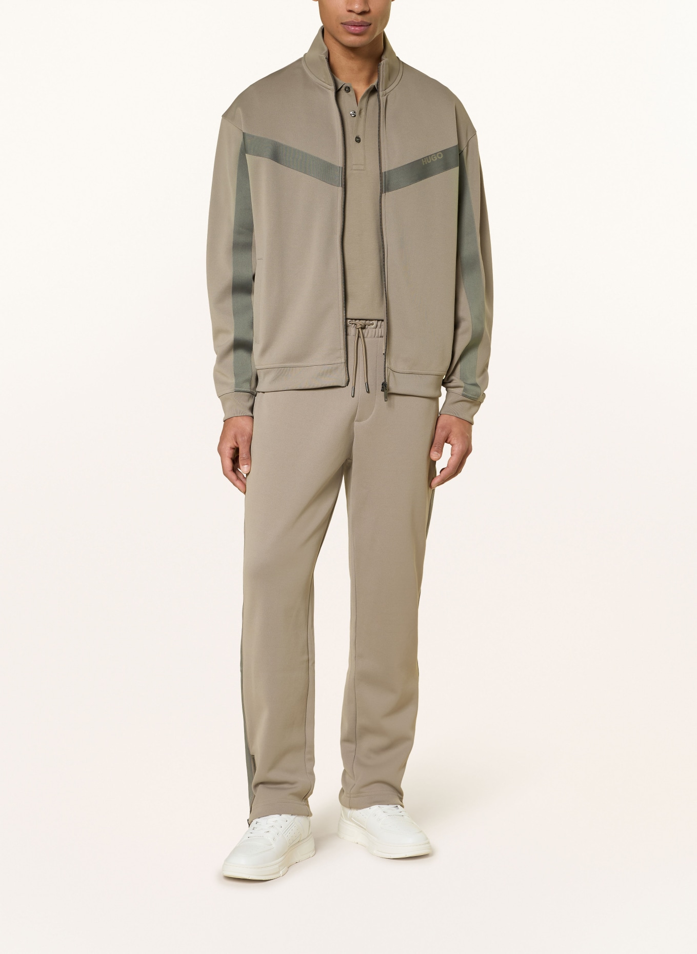 HUGO Hose DOLOS im Jogging-Stil: BRAUN / GRAU