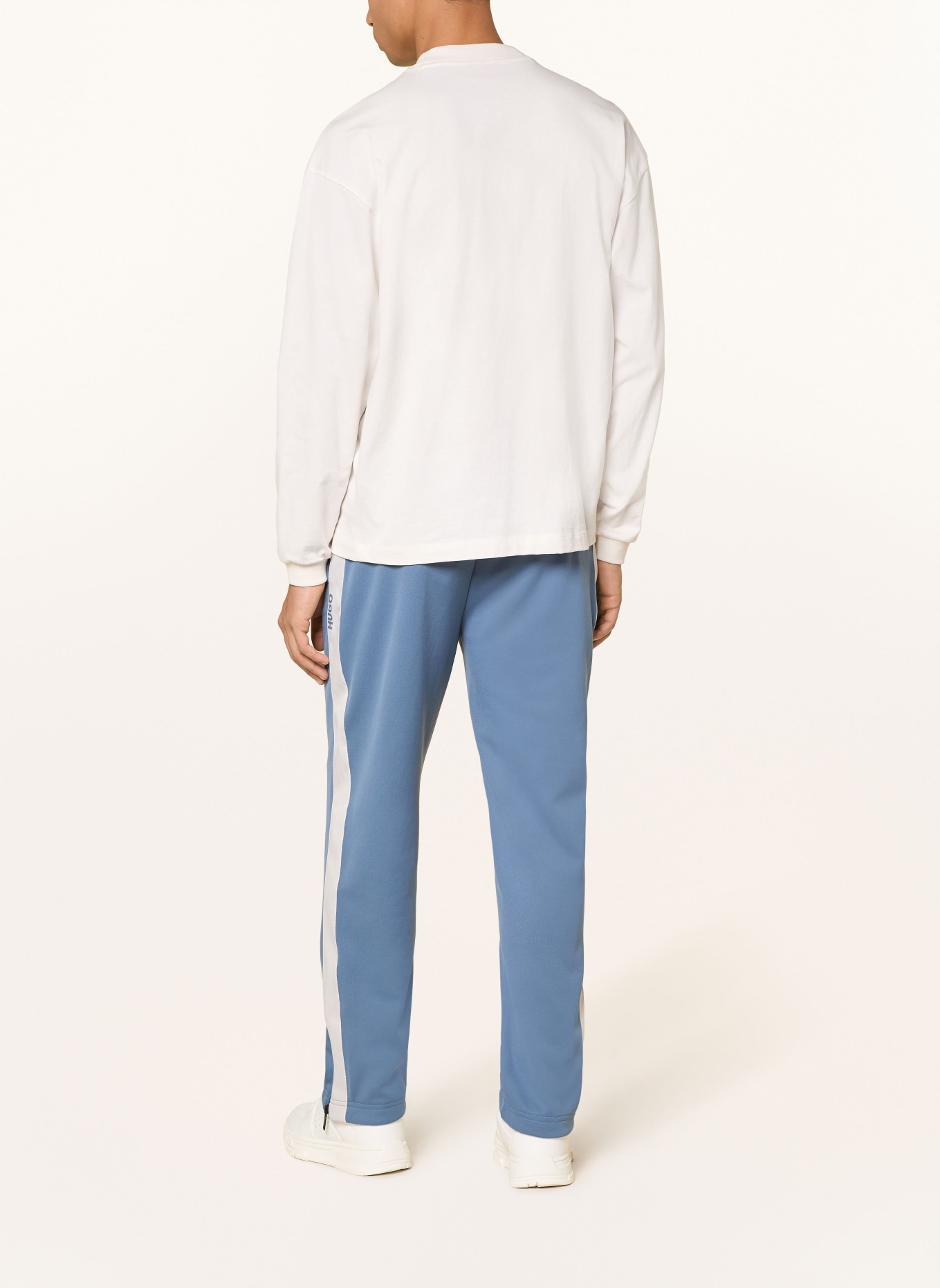 HUGO Pantalon DOLOS style jogging: BLEU / GRIS CLAIR