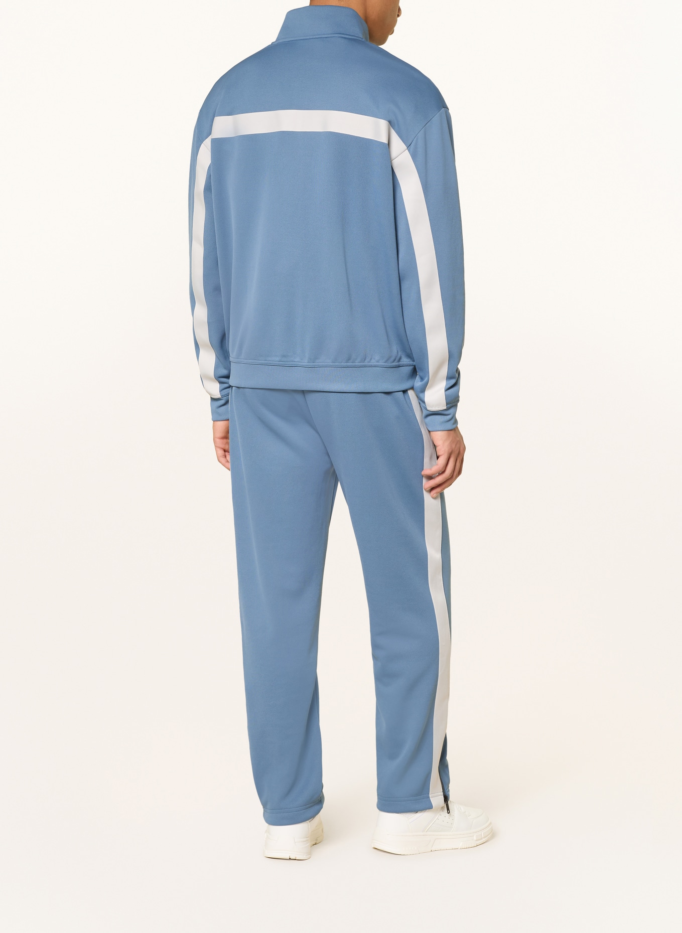 HUGO DARTI training jacket: TEAL / ECRU