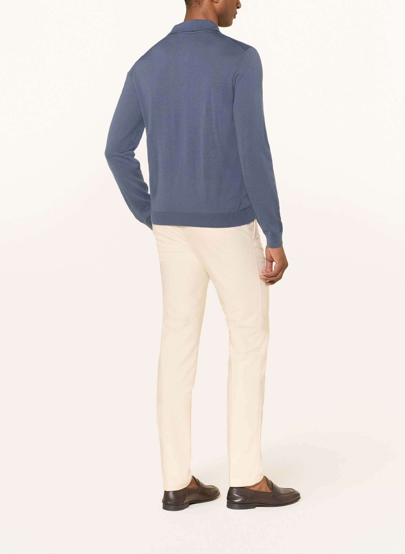 BOSS Strick-Poloshirt LANCIONE: BLAU