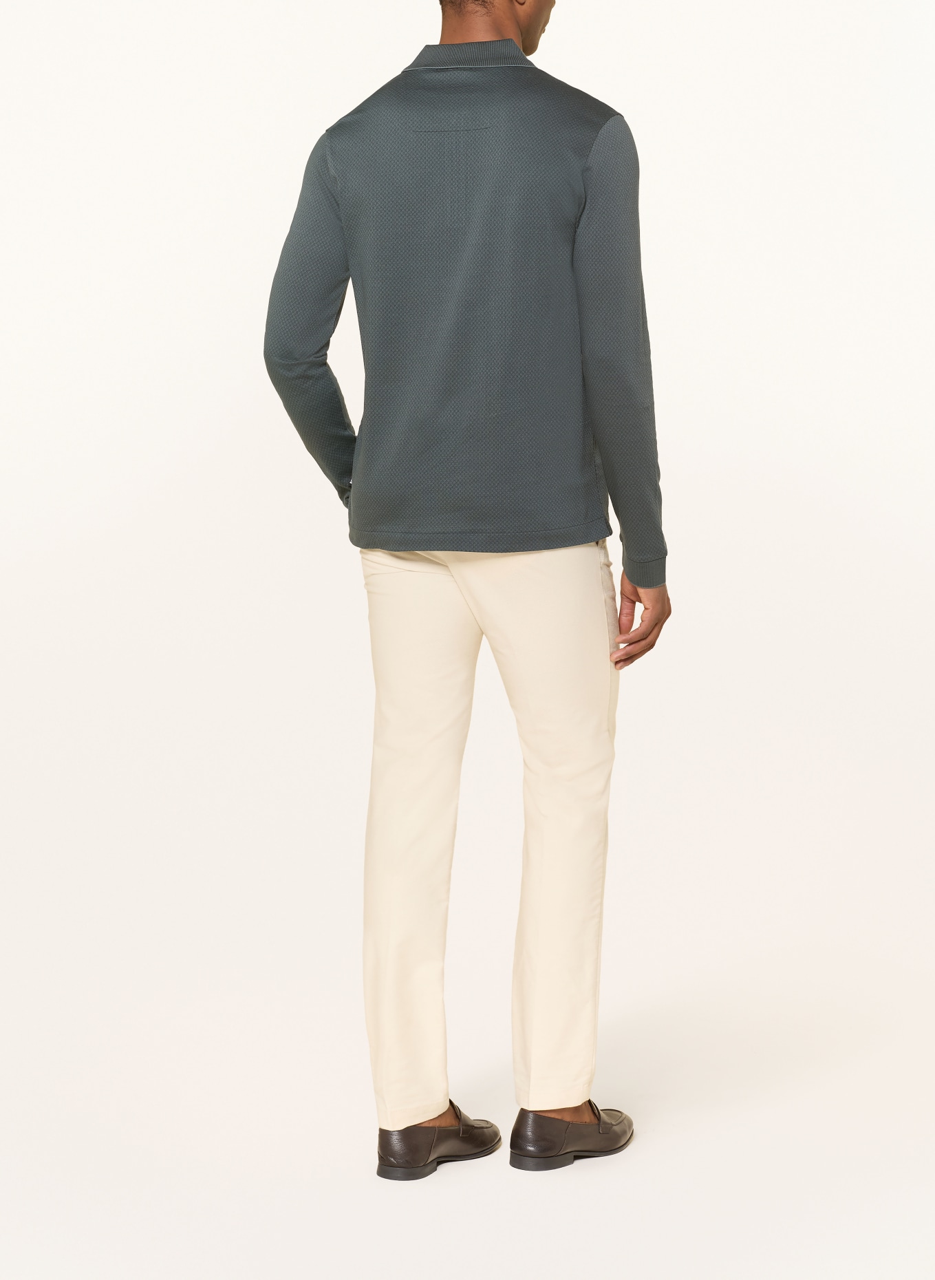 BOSS Jersey polo shirt PEDUZZI: DARK GREEN