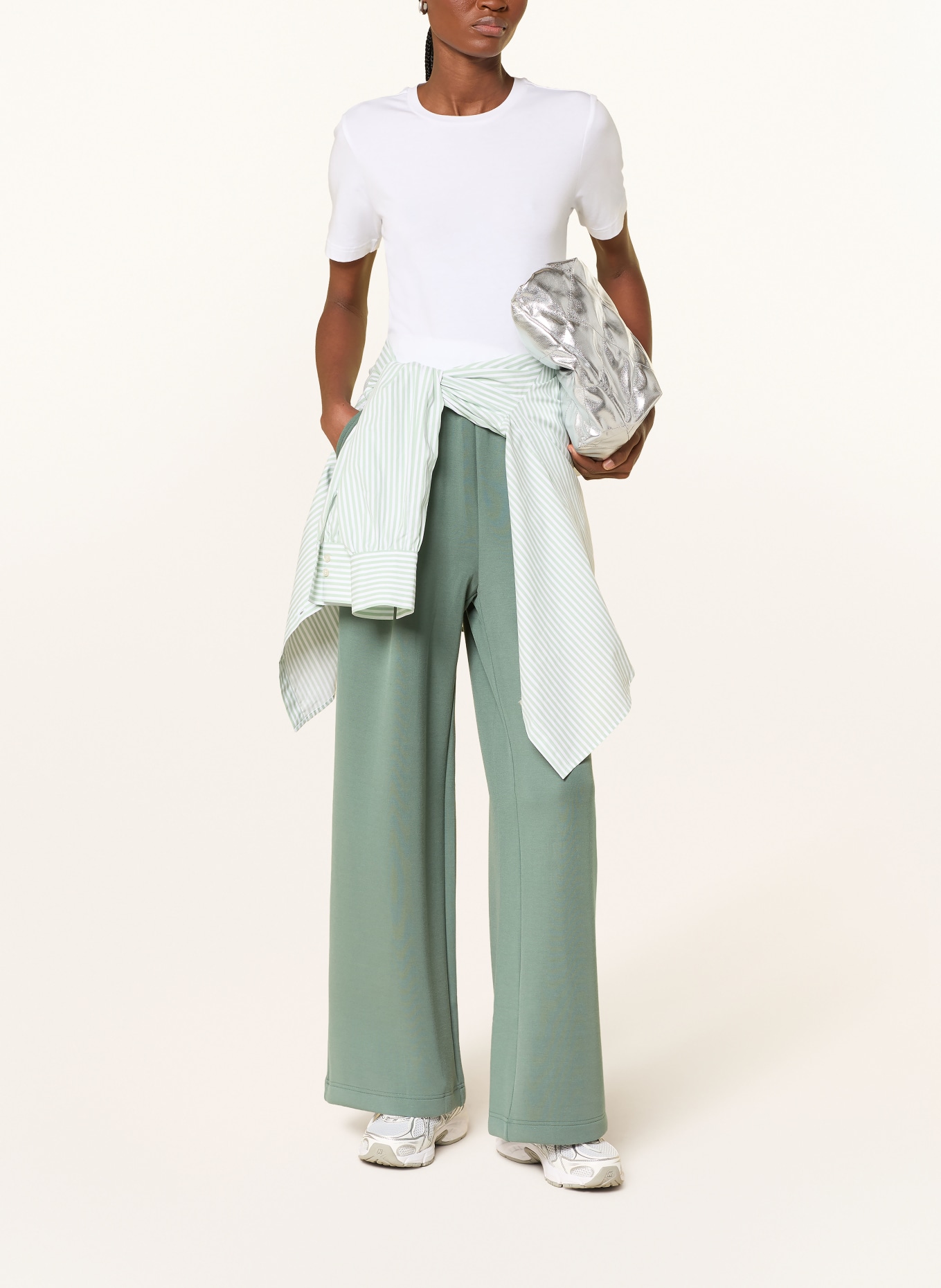 VARLEY Training pants THE EXTRA WIDE LEG PANT: GREEN