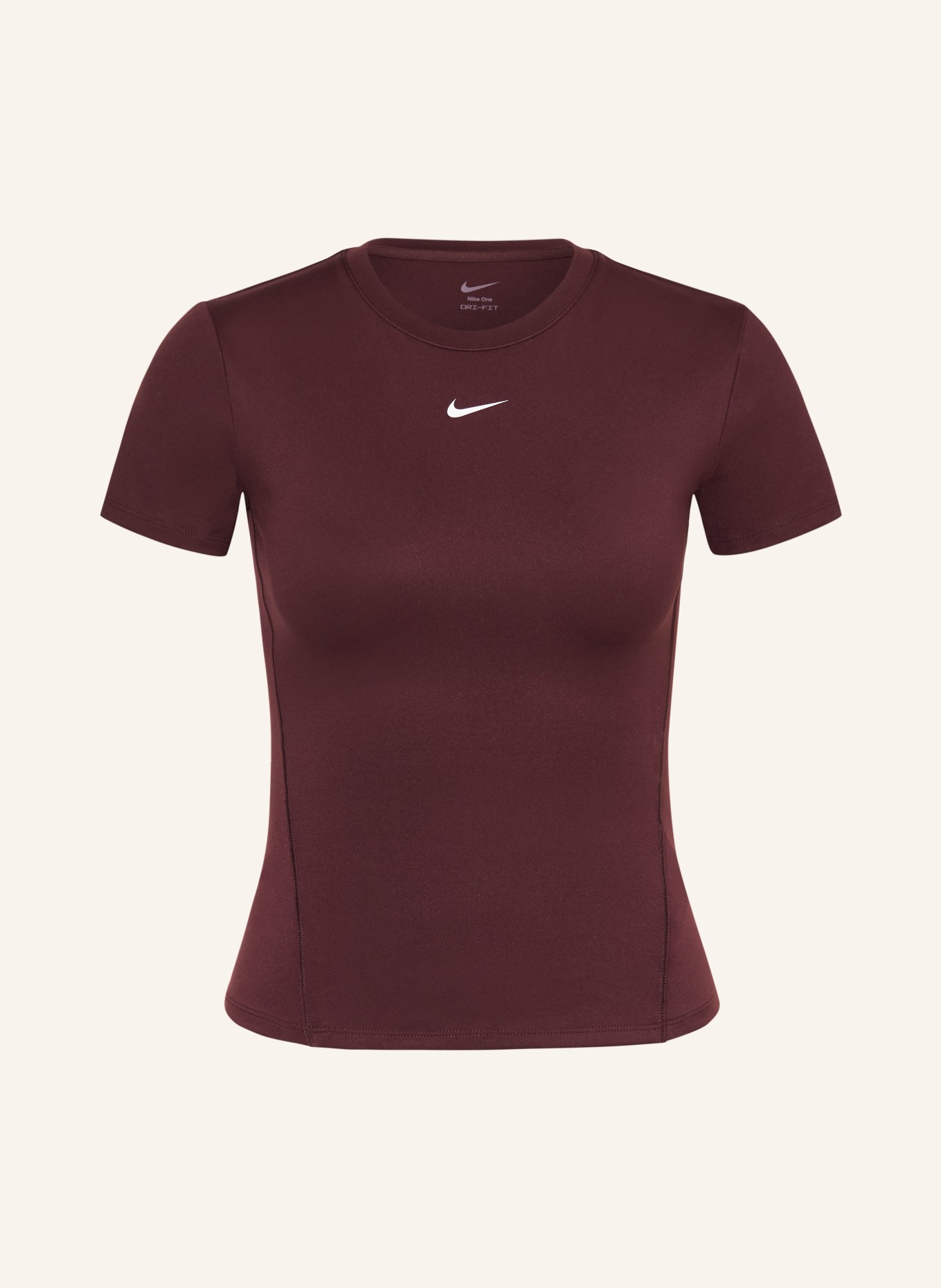 Nike Tričko ONE FITTED: TMAVĚ ČERVENÁ