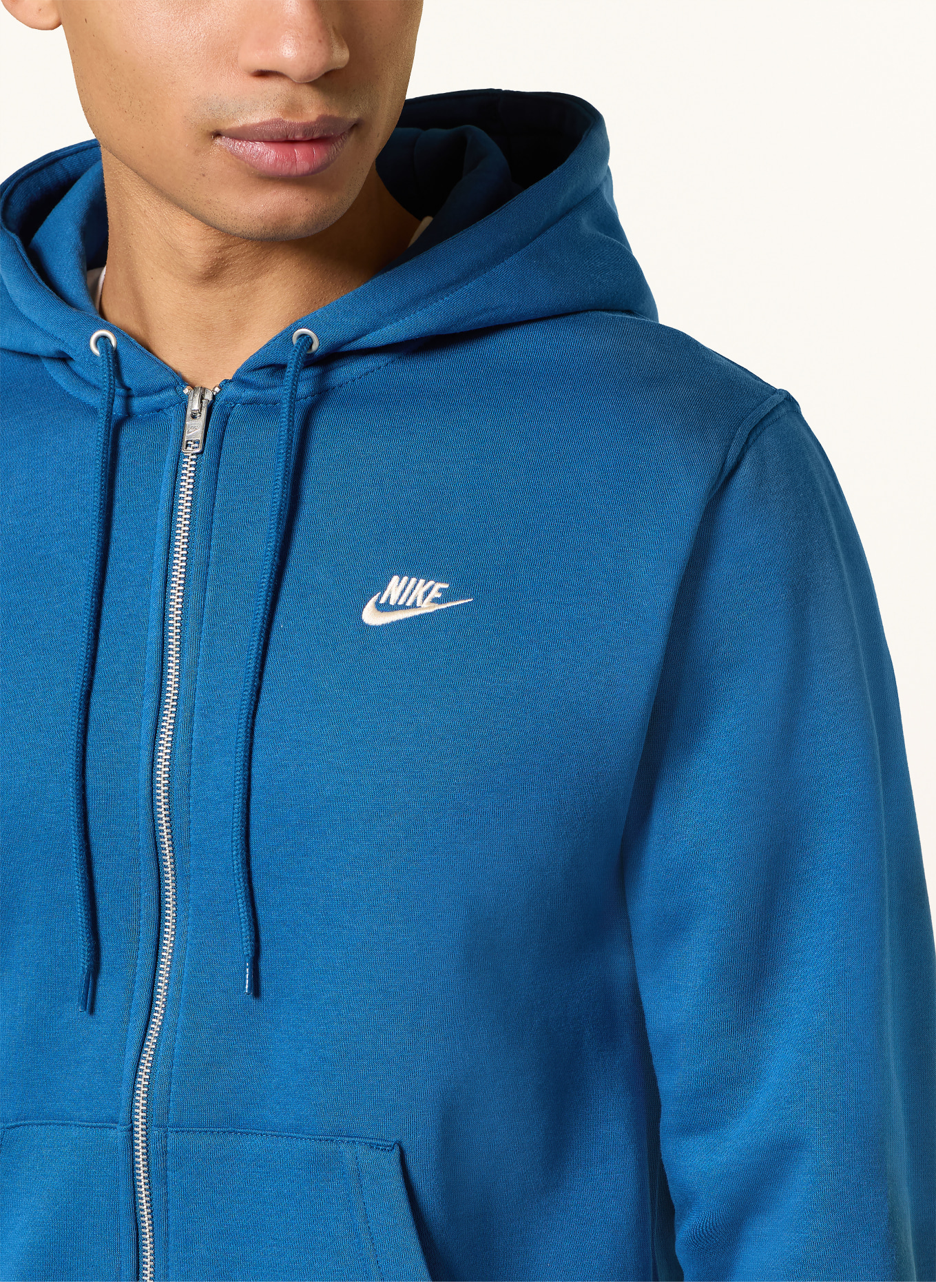 Nike Veste sweat CLUB: BLEU