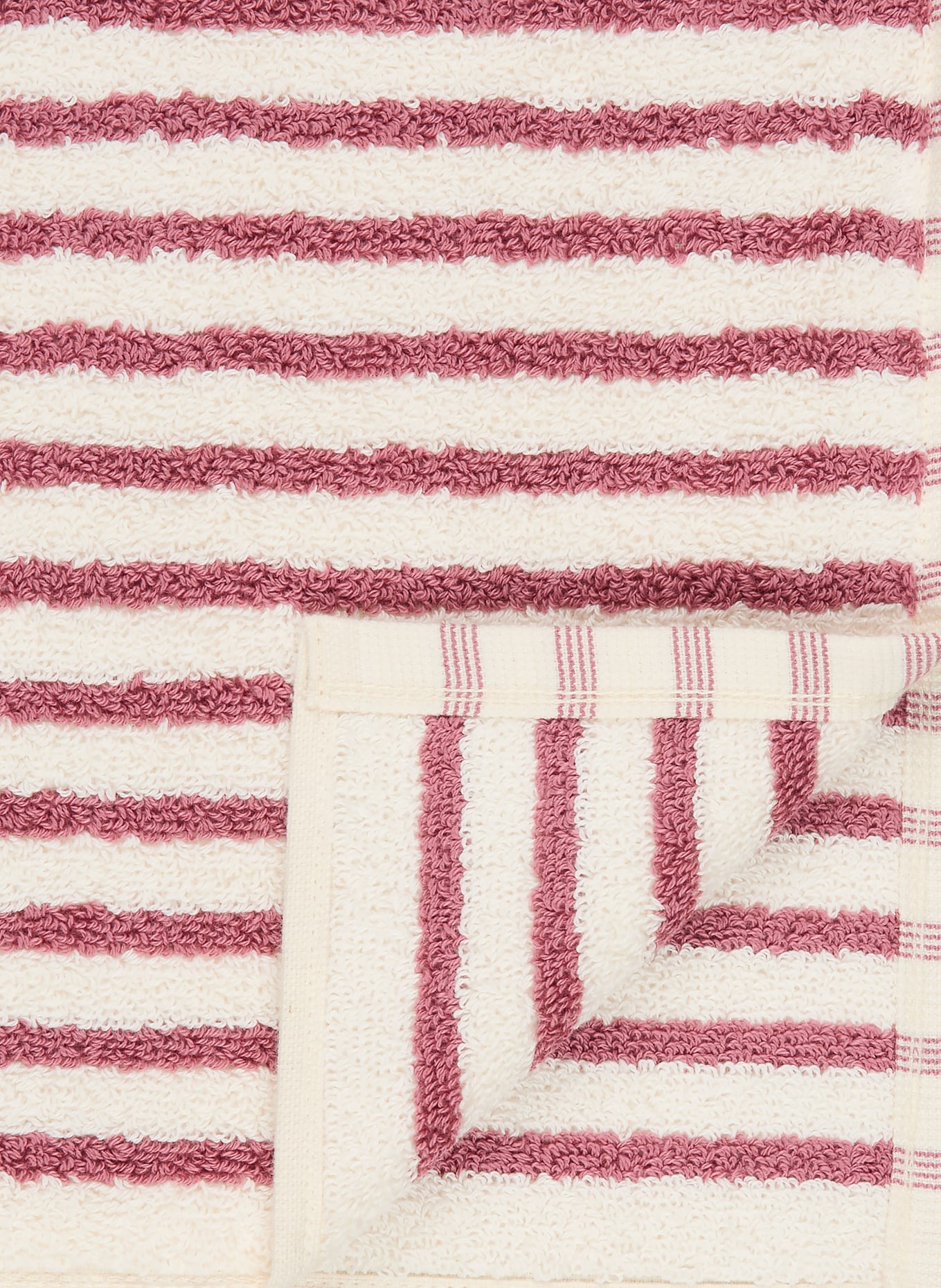 TEKLA ręcznik dla gości: BRUDNY RÓŻ / KREMOWY