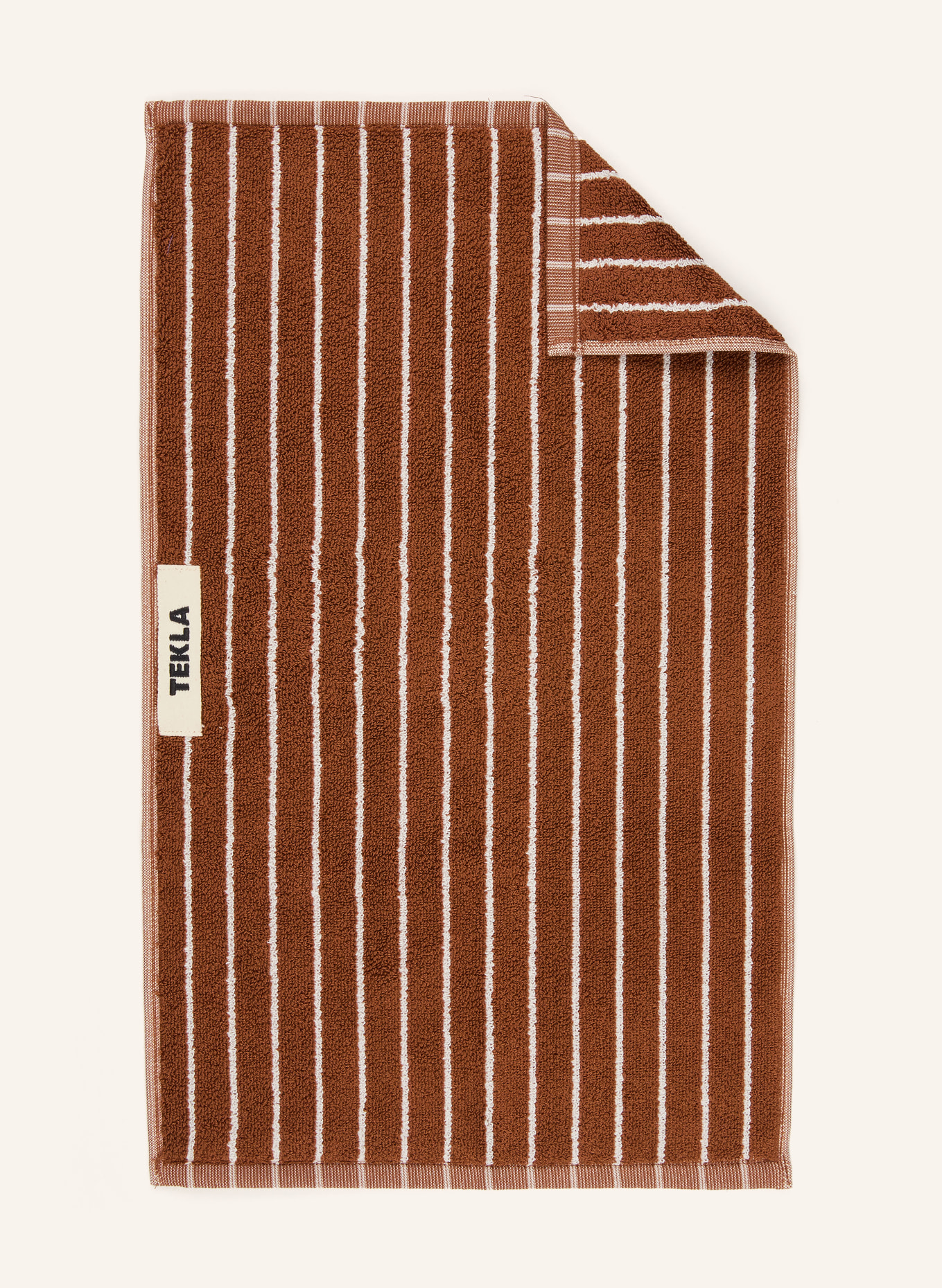 TEKLA ręcznik dla gości: BRĄZOWY / KREMOWY