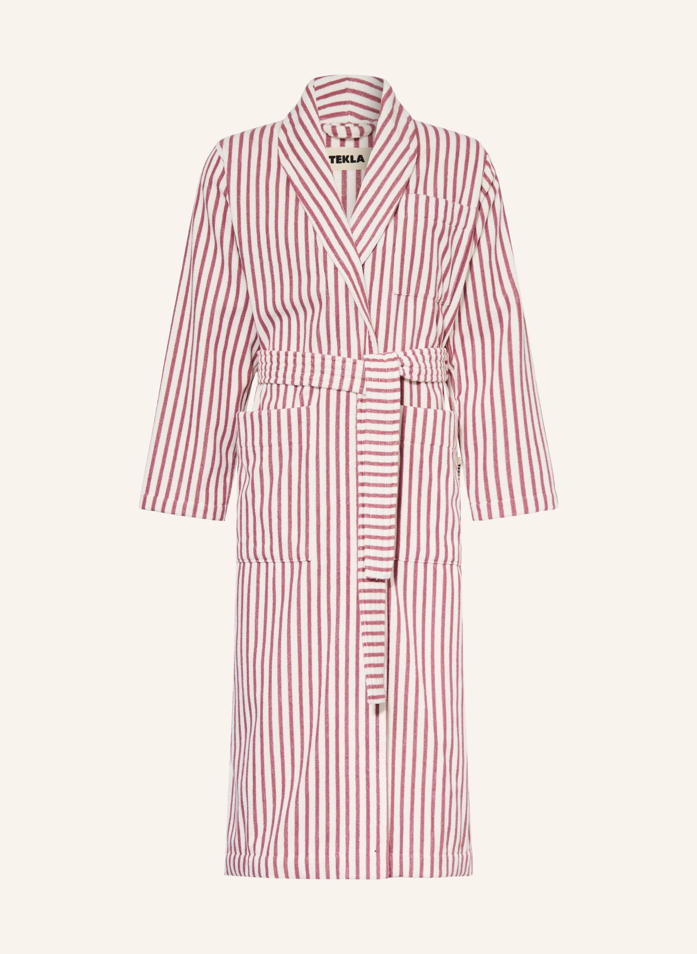 TEKLA Unisexový župan: STARORŮŽOVÁ / REŽNÁ