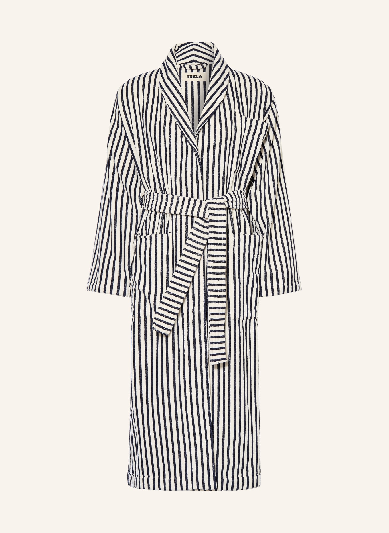 TEKLA Unisexový župan: TMAVĚ MODRÁ / REŽNÁ