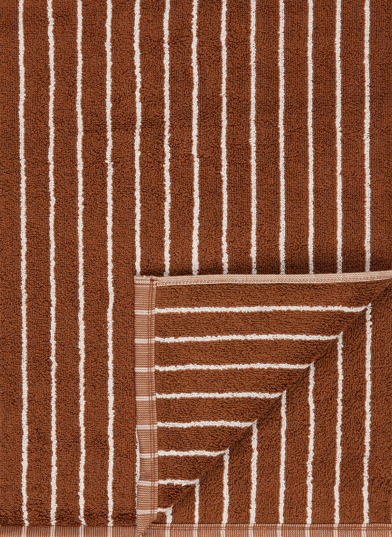 TEKLA ręcznik kąpielowy: BRĄZOWY / KREMOWY