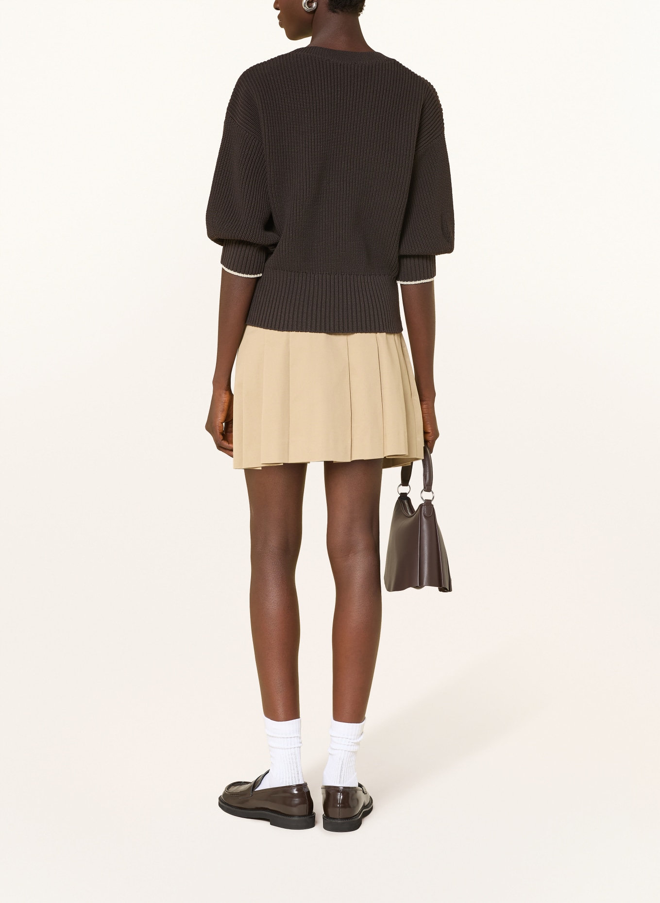 LACOSTE Pullover mit 3/4-Arm: DUNKELBRAUN